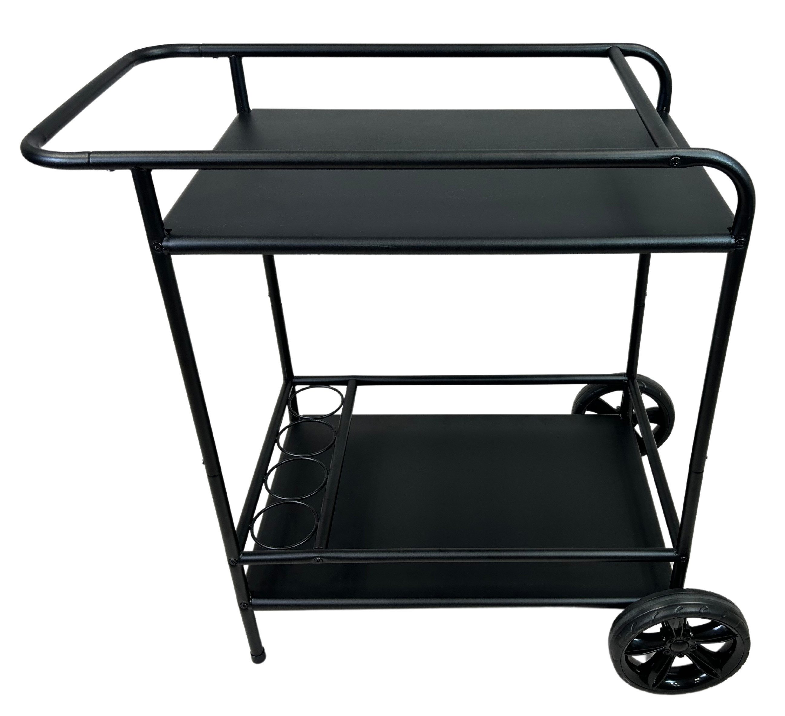 abc HOME Servierwagen Outdoor, zwei Ablageflächen, Flaschenhalterungen