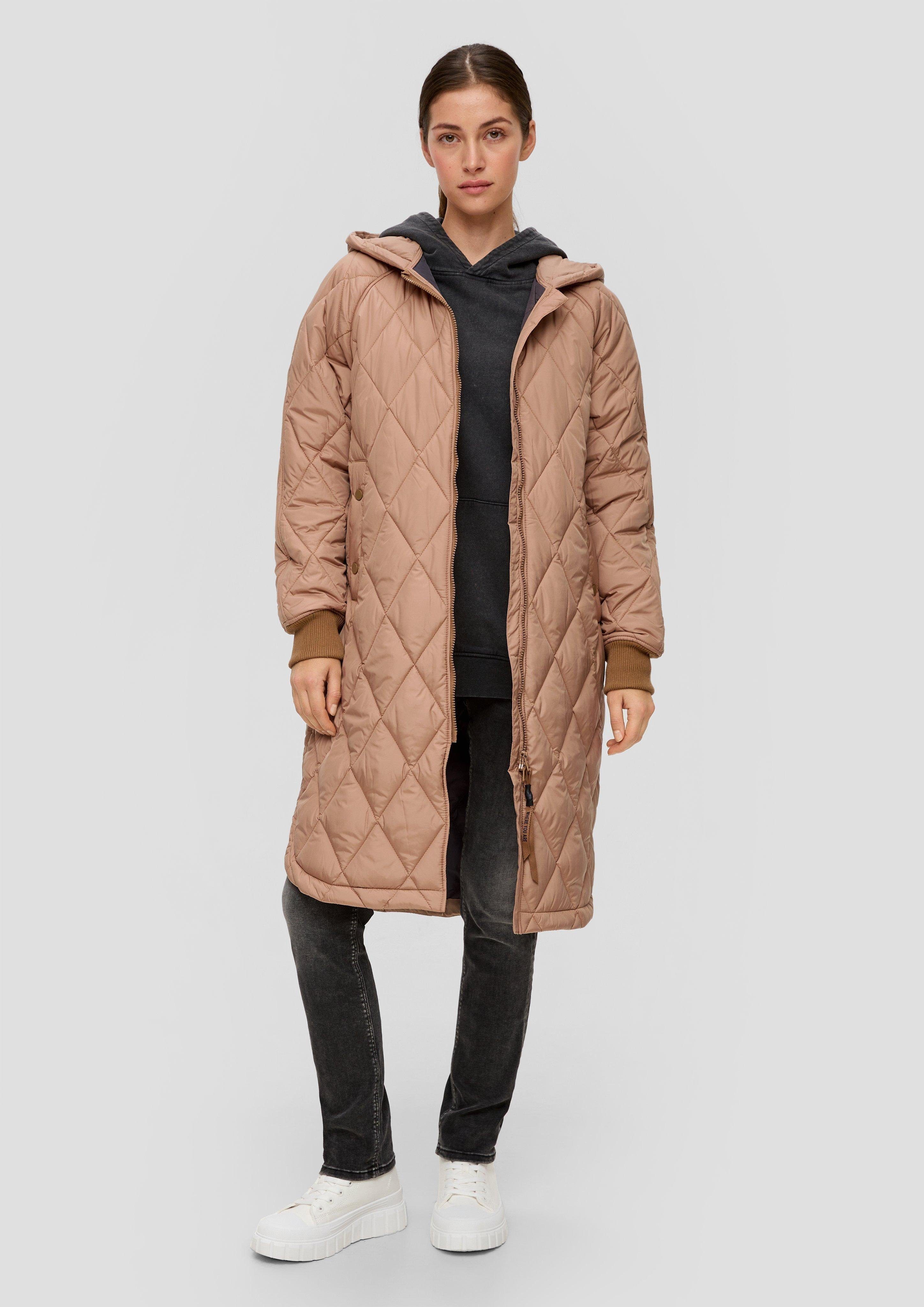 QS Funktionsmantel Oversize Mantel mit abgerundetem günstig online kaufen