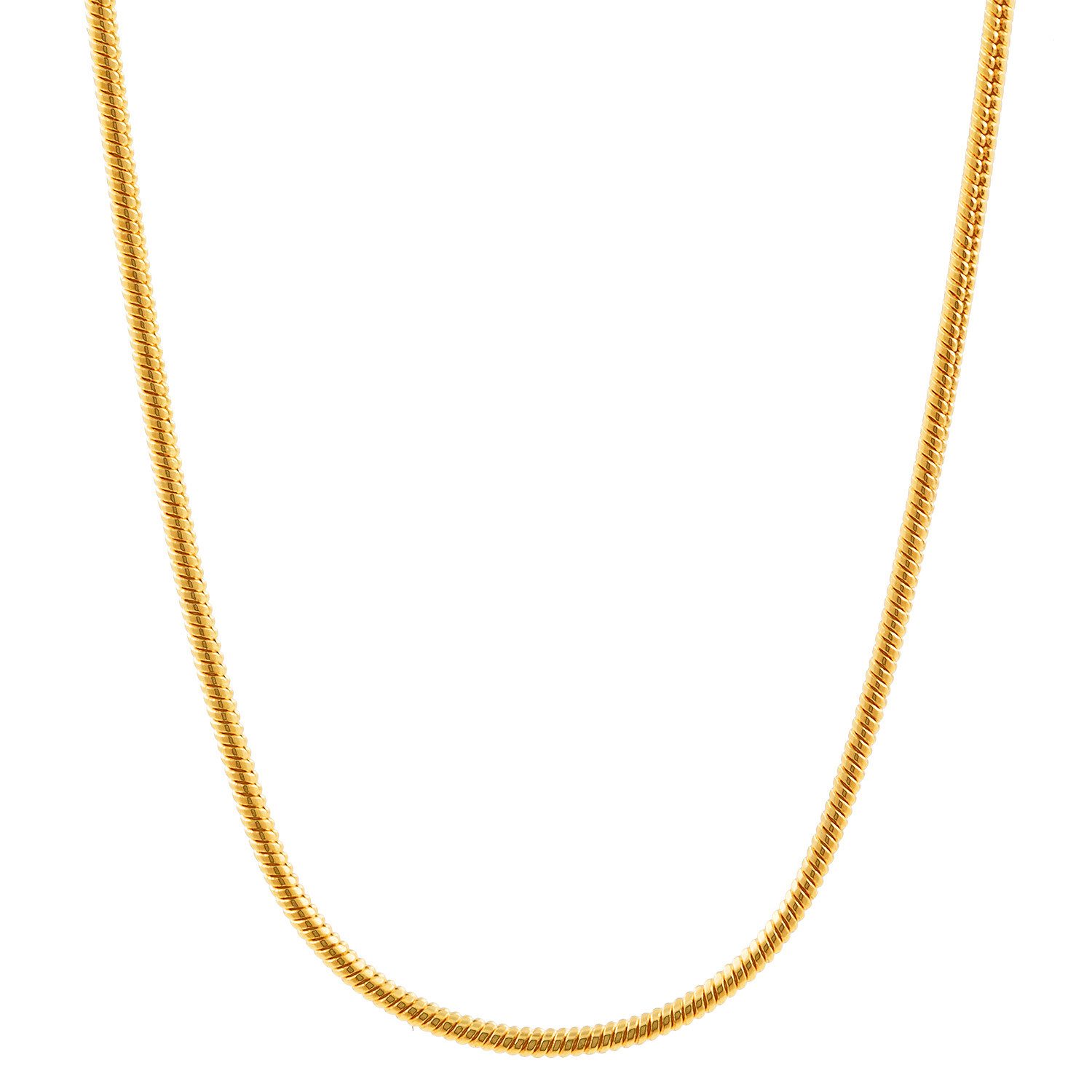 HOPLO Schlangenkette Goldkette Schlangenkette Länge 40cm - Breite 0,9mm - 750-18 Karat Gold, Made in Germany
