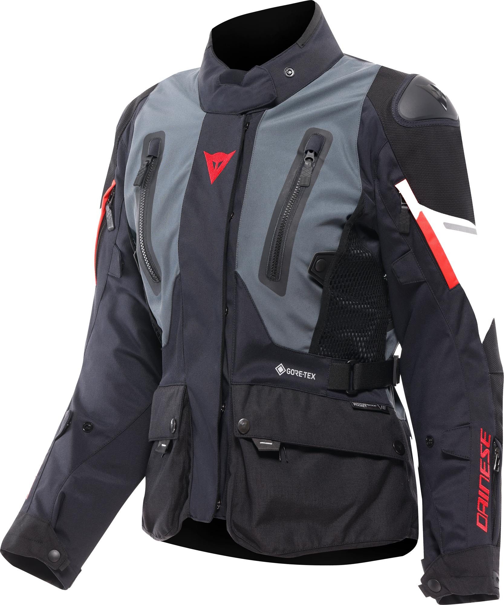 Dainese Motorradjacke Carve Master 4 Gore-Tex wasserdichte Damen Motorrad Textiljacke Ellenbogenprotektoren enthalten,herausnehmbares Innenfutter,Schul
