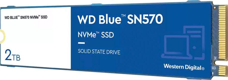 Western Digital WD Blue SN570 NVMe™ interne SSD (2 TB) 3500 MB/S Lesegeschwindigkeit, 3500 MB/S Schreibgeschwindigkeit