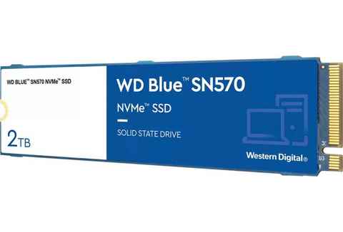 Western Digital WD Blue SN570 NVMe™ interne SSD (2 TB) 3500 MB/S Lesegeschwindigkeit, 3500 MB/S Schreibgeschwindigkeit