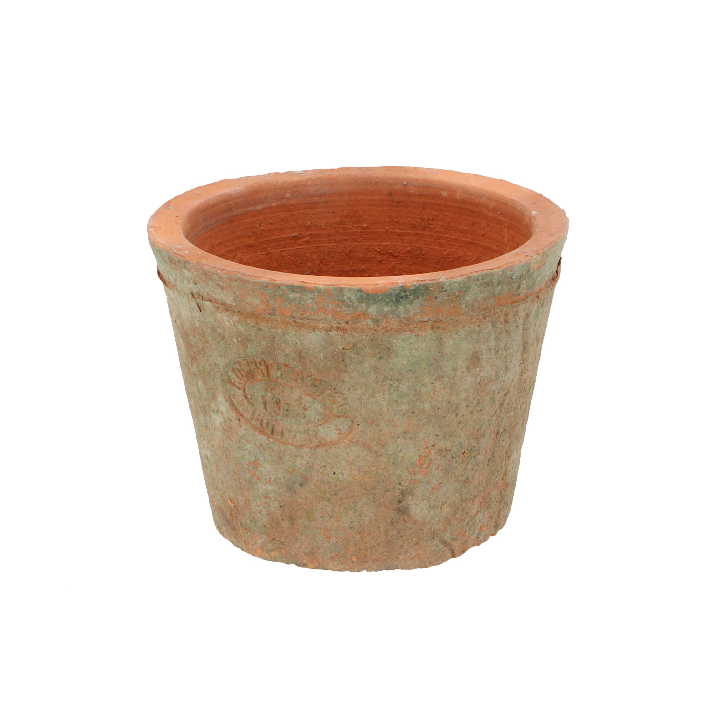 esschert design Übertopf Terracotta Blumentopf Landhausstil mit Ablaufloch Ø 9 cm, 7,5 cm hoch