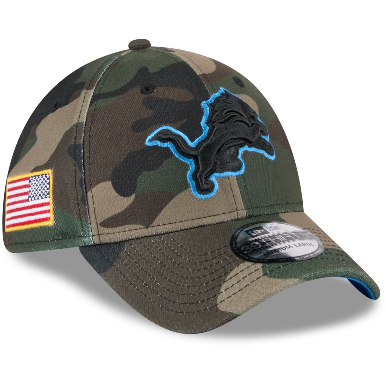 New Era Flex Cap 39Thirty Salute to Service Detroit Lions