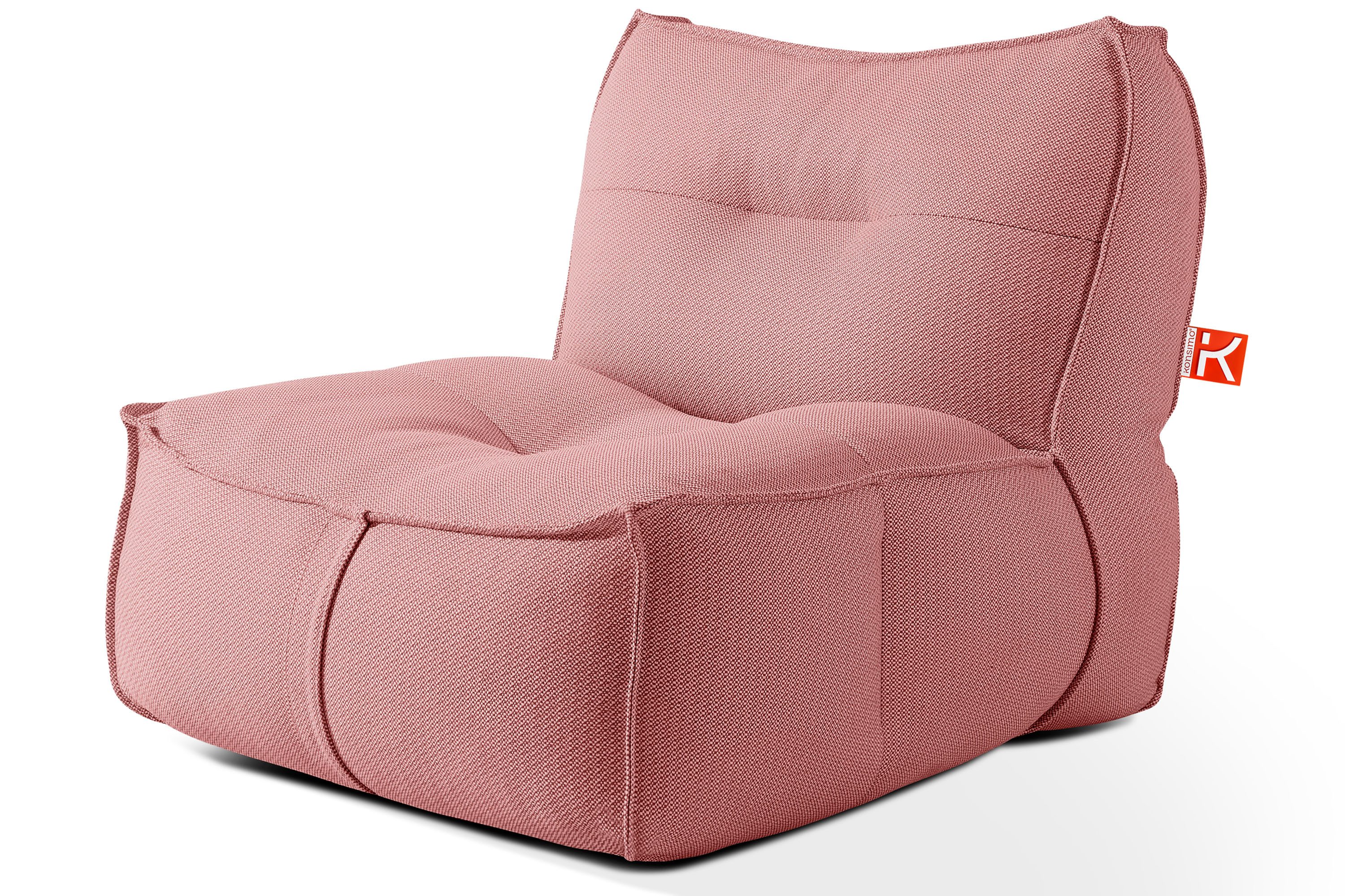 KONSIMO® Gartensessel LOVIA Loungesessel, Gartenmöbel, Relaxsessel, Premiumqualität aus EU (wetterbeständig, rutschfeste Unterseite, ultra-robuste Griffe), hochwertiger Sitzkomfort, mit integrierter Schutzhülle
