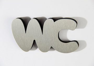 Schönbeck Design Metallschild WC Schild 3D Poliert
