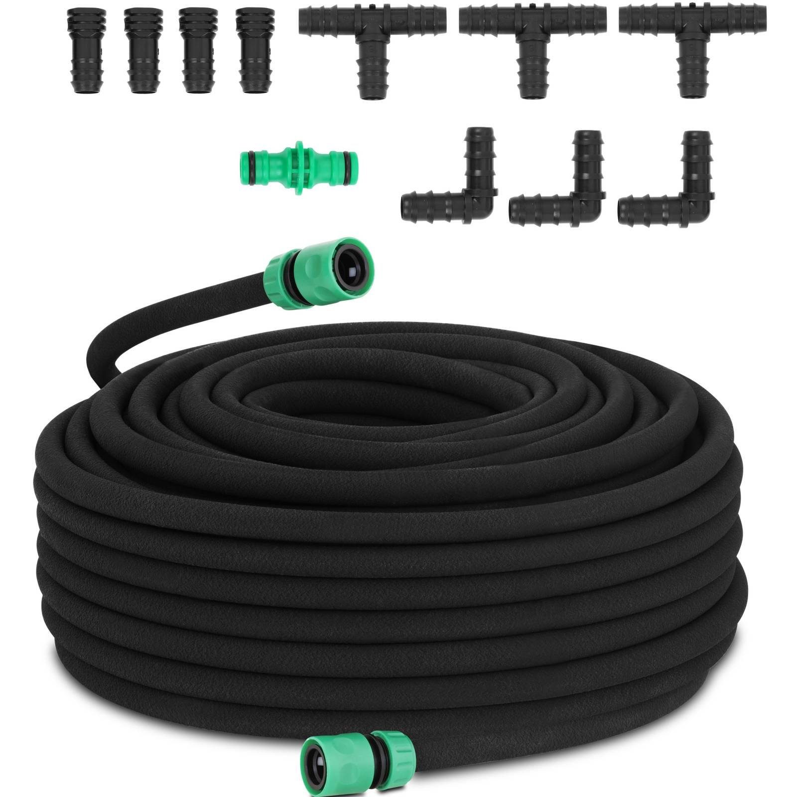 Hillvert Tropfschlauch Perlschlauch 50m Gartenbewässerung Drip Line