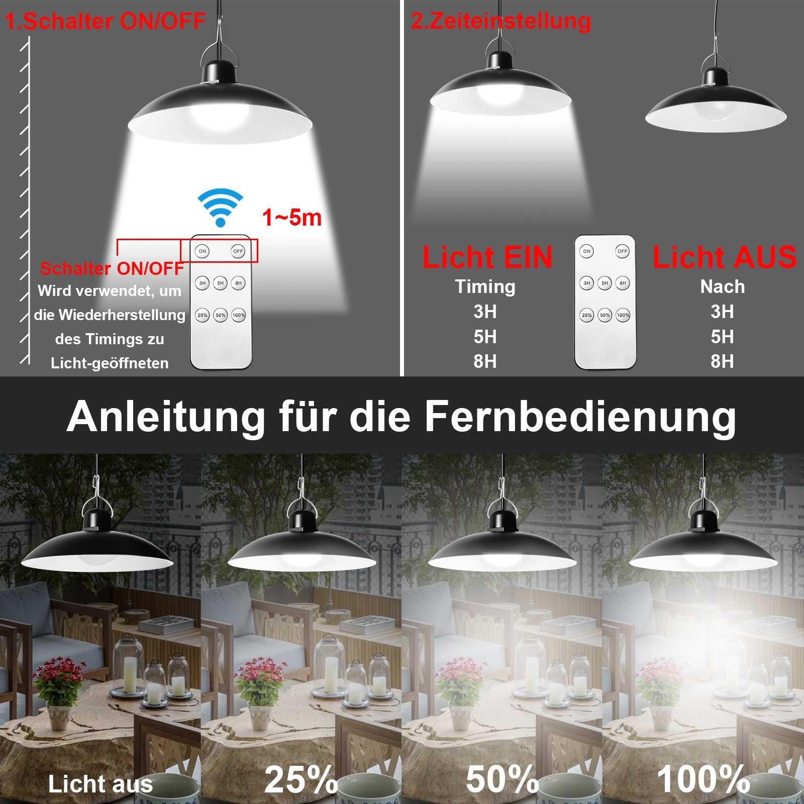 und LED dimmbar Fernbedienung, Solar Solarleuchte Weiß, mit panel 2 1 Weiß, Warmes Wasserdicht Lampe, Sunicol LED LEDs, IP65 Solarleuchte, energiesparend,