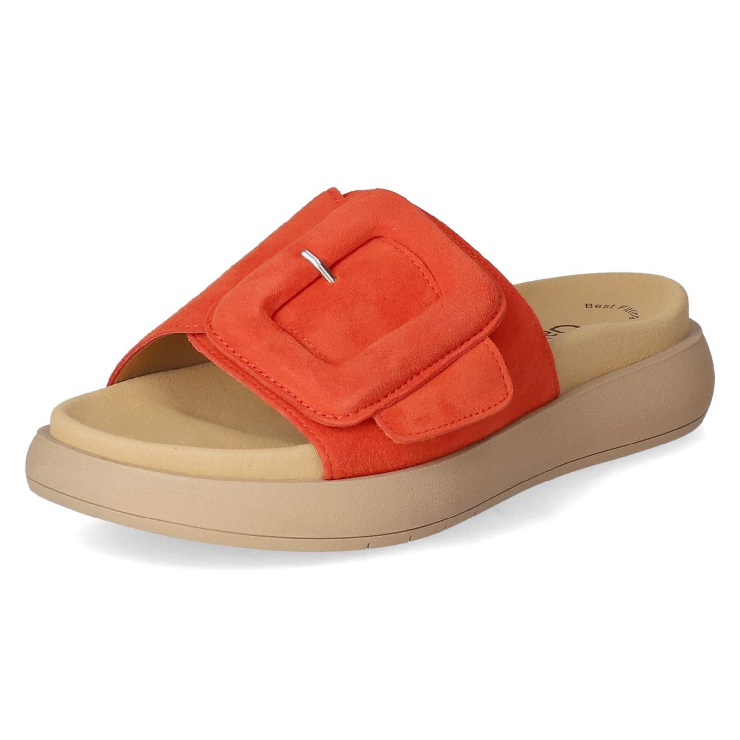 Gabor Gabor 63.751.13 Damen Rauleder orange Pantolette günstig online kaufen