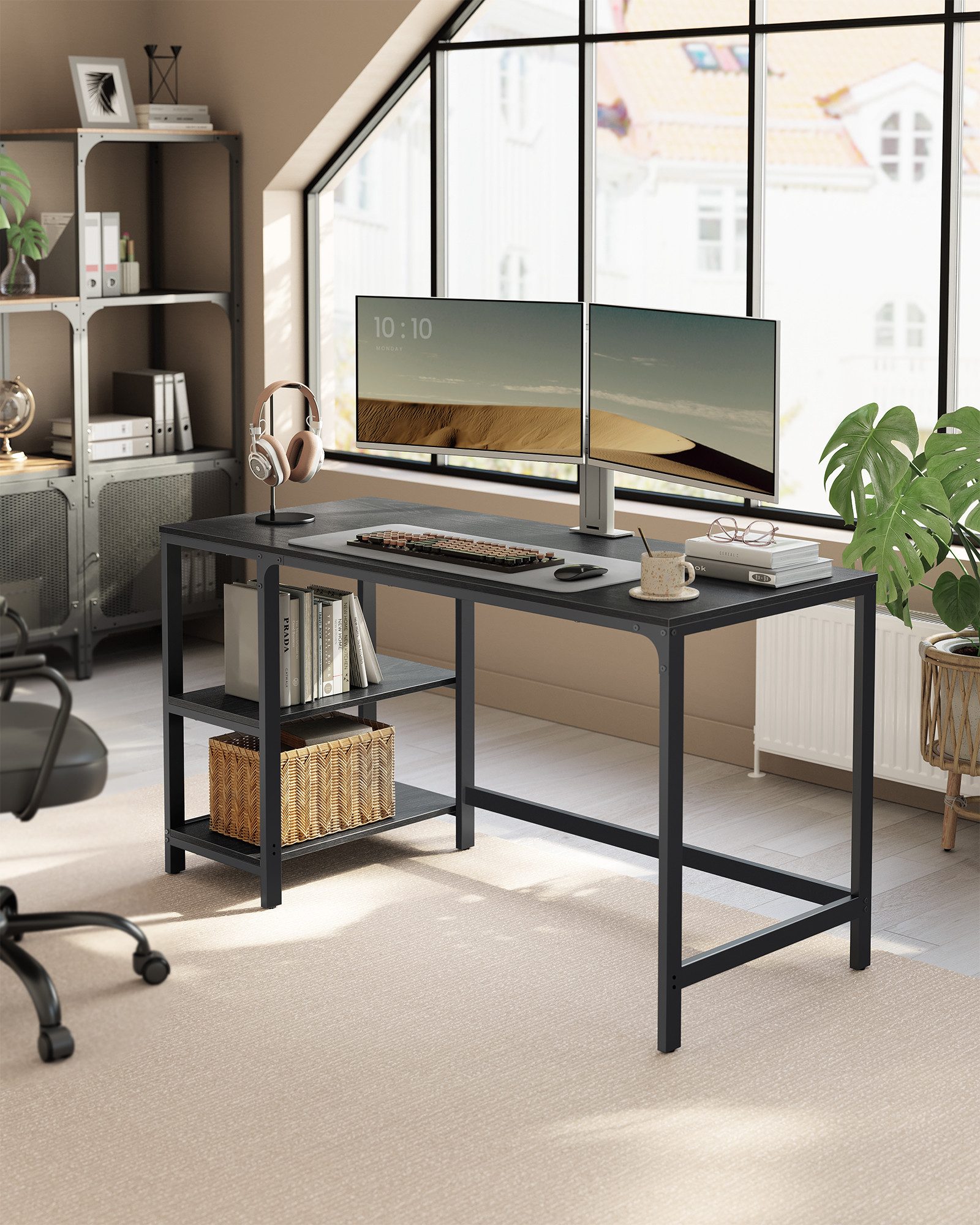 VASAGLE Schreibtisch Computertisch, 120/140cm Bürotisch mit günstig online kaufen