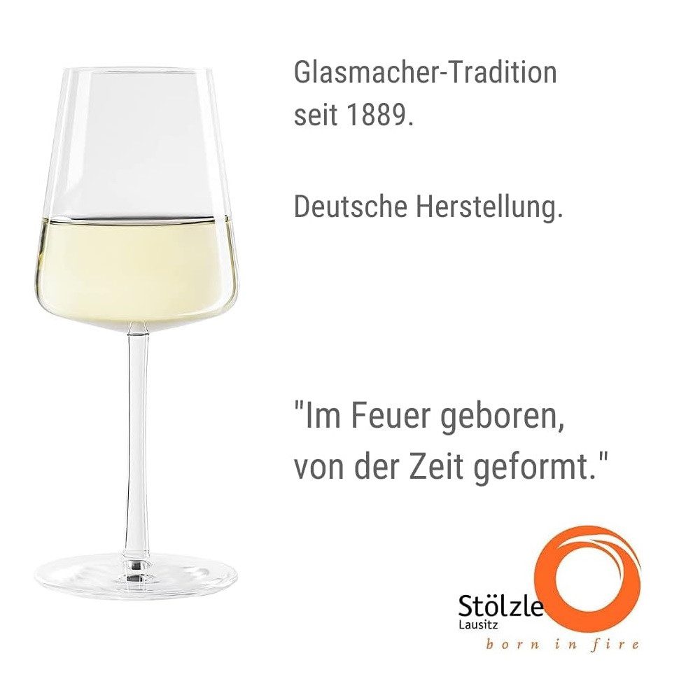Stölzle Weinglas Stölzle Lausitz Power Weißweinkelch 12er Set, Glas