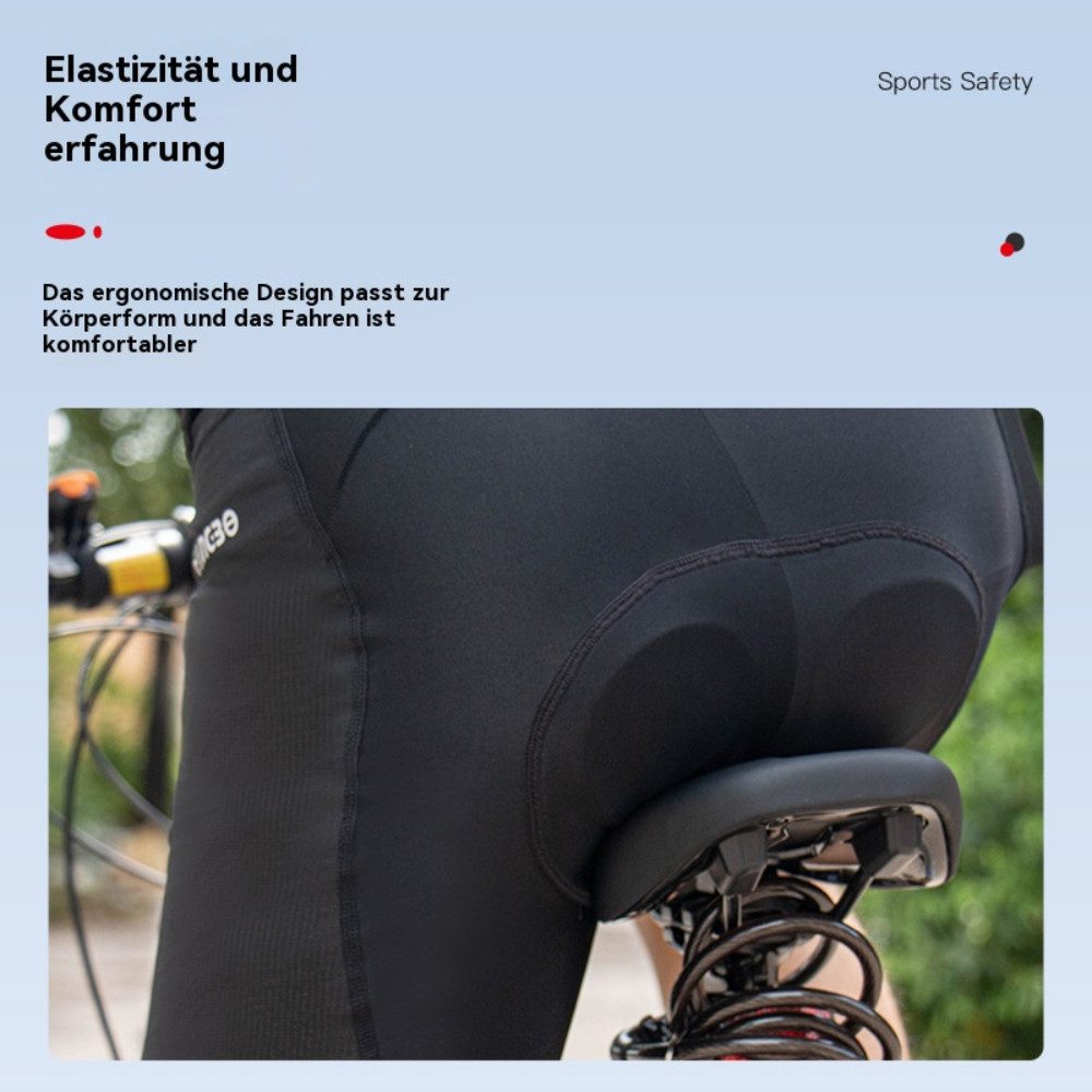 Blusmart Radlerhose Radlerhose mit Sitzpolster Gepolsterte (Atmungsaktive, Schnelltrocknende,Stoßfeste) Universell für Männer und Frauen