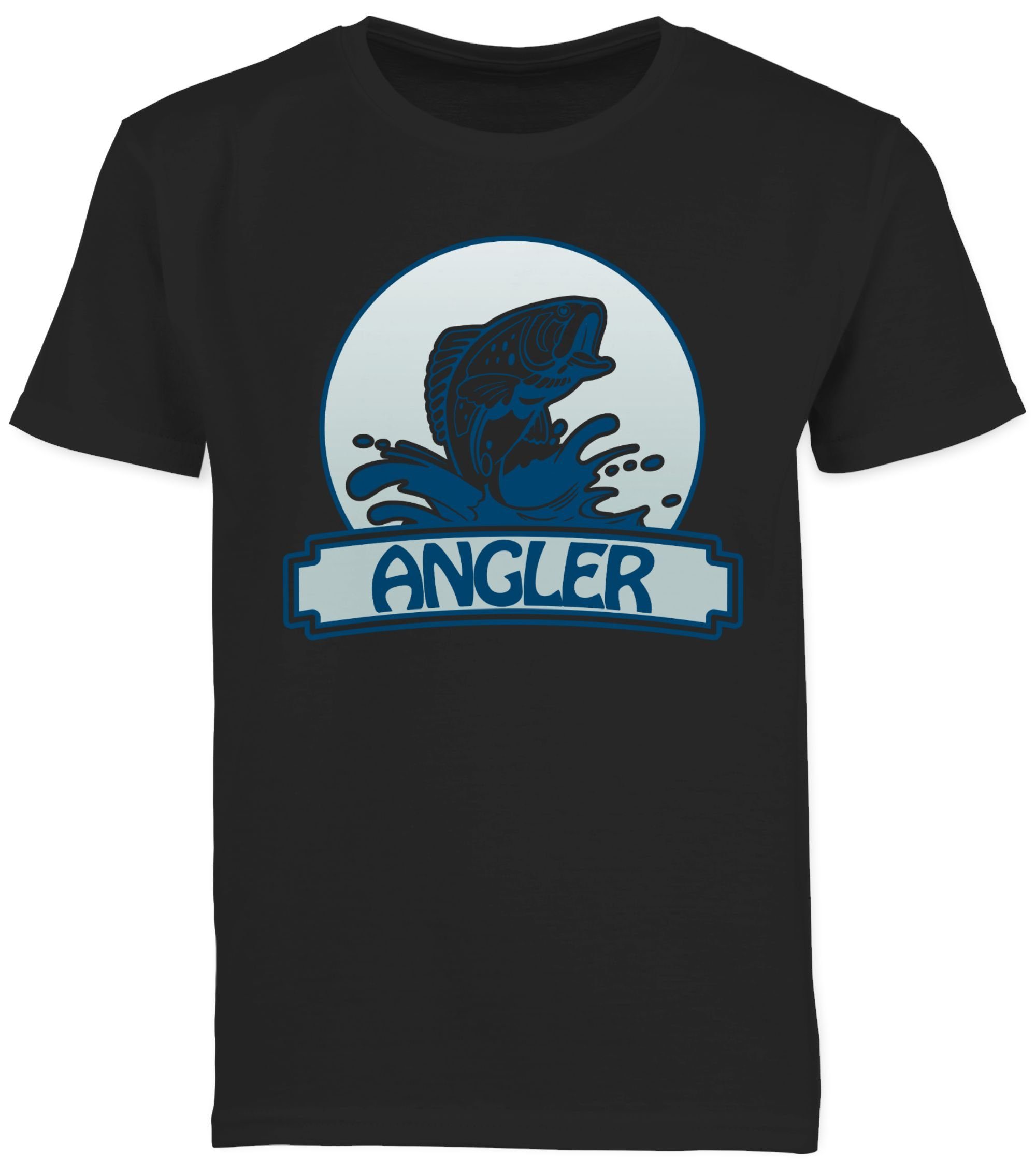 Shirtracer T-Shirt Angler Button (1-tlg) Kinder Sport Kleidung