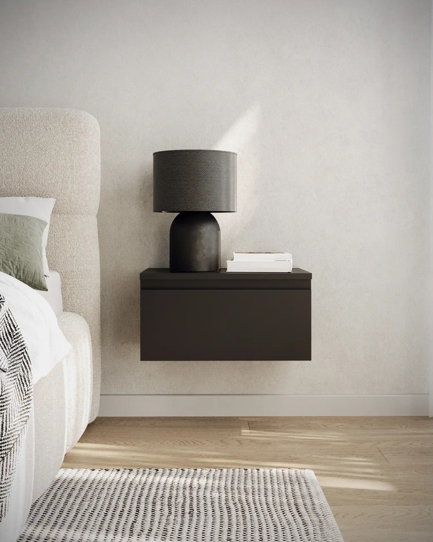 Selsey Nachttisch BEMMI, Wandnachttisch mit Schublade – schwebendes Design, günstig online kaufen