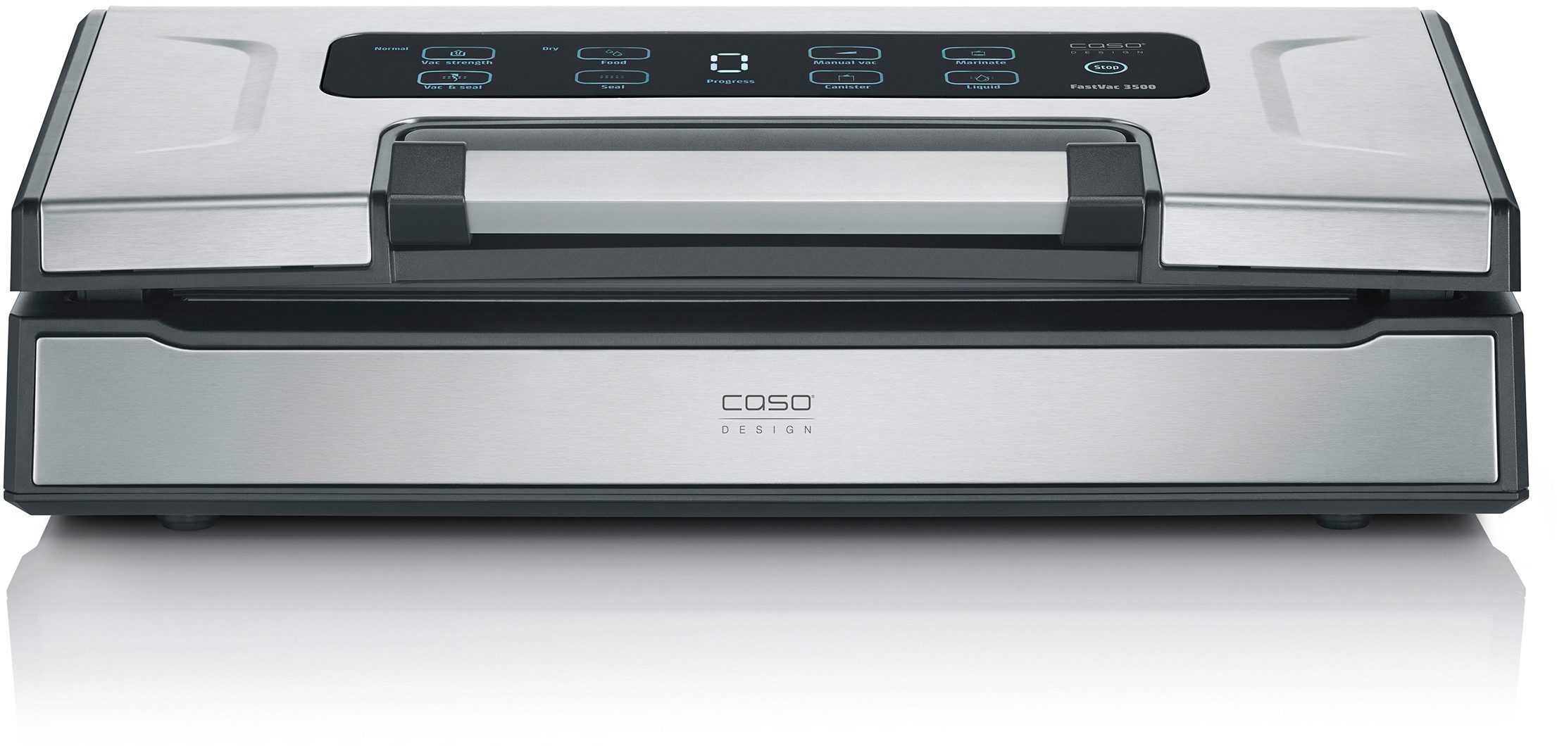 Caso Vakuumierer 1402 FastVac 3500, Rollenbreite 35 cm, 180W, doppelte Schweißnaht für ein besonders sicheres Verschließen