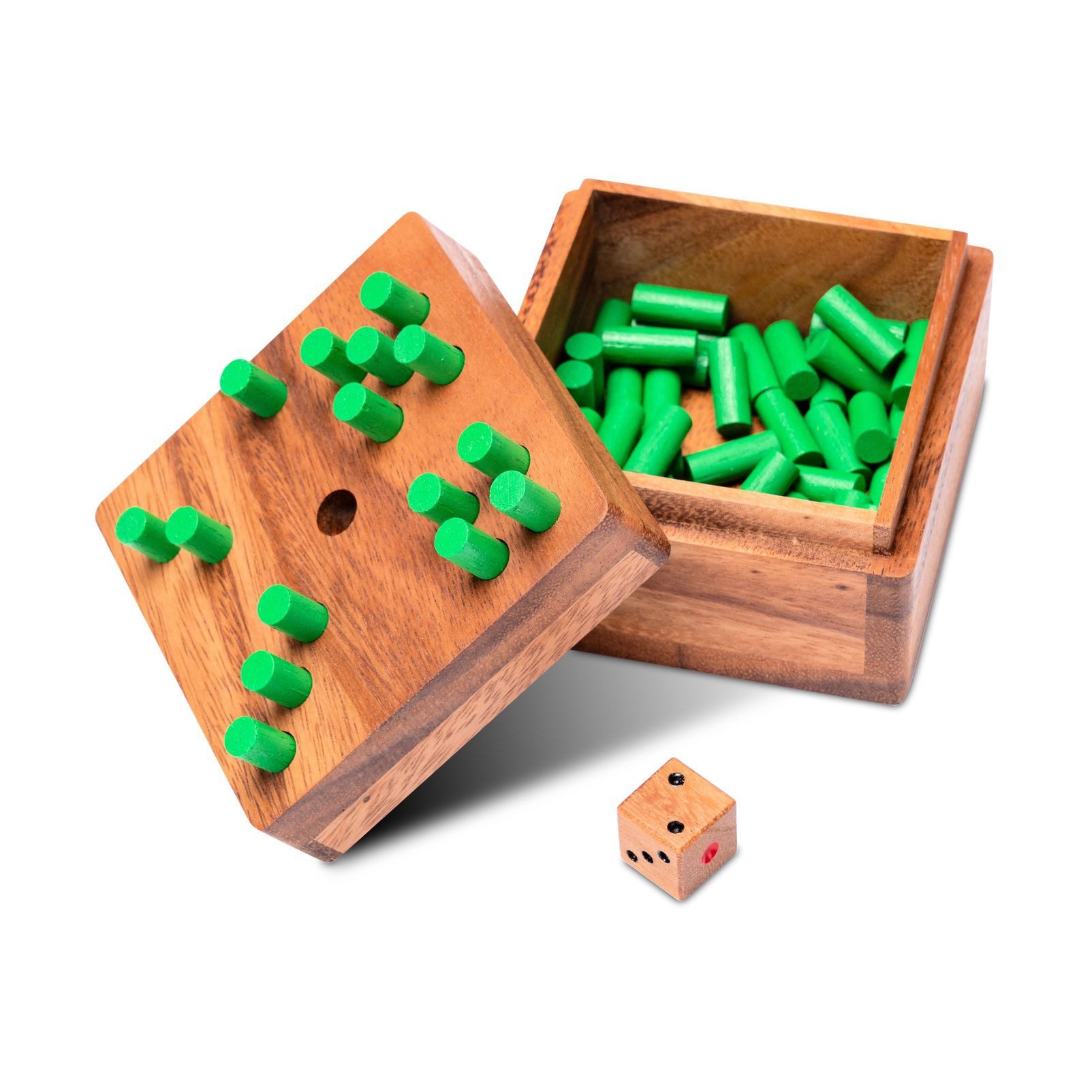 LOGOPLAY Spiel 6 raus Gr. XL, Familienspiel, 6 raus Gr. XL - für 2 bis 6 Spieler - Würfelspiel mit 40 Spielsteckern