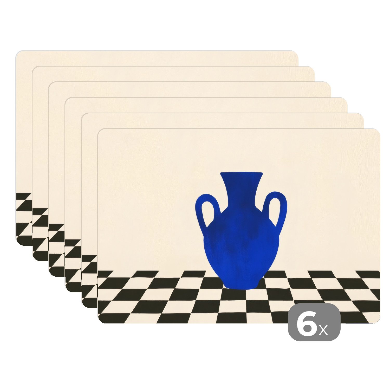 MuchoWow Platzset Vase - Blau - günstig online kaufen