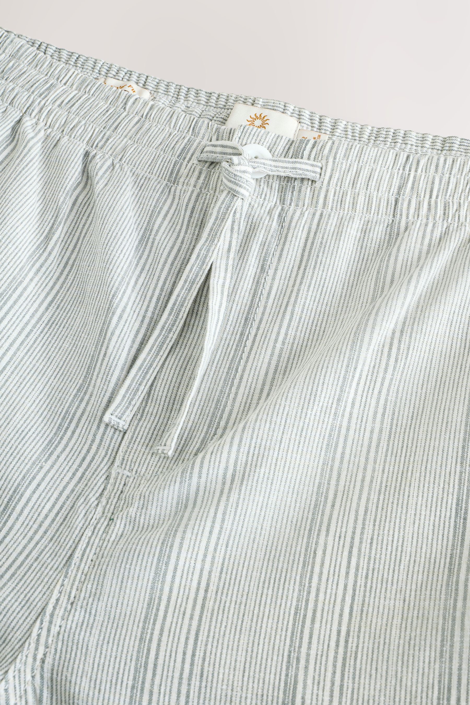 Next Leinenhose Gestreifte Relaxed Fit Hose aus Baumwolle + Leinen (1-tlg) günstig online kaufen