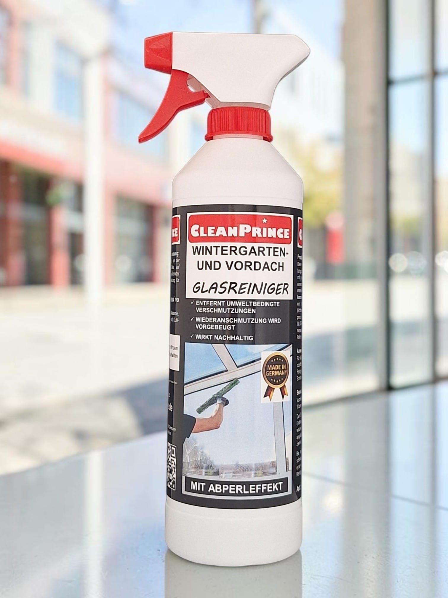 CleanPrince Wintergarten und Vordach Glasreiniger Glasreiniger (gebrauchsfertiger Spezialreiniger)