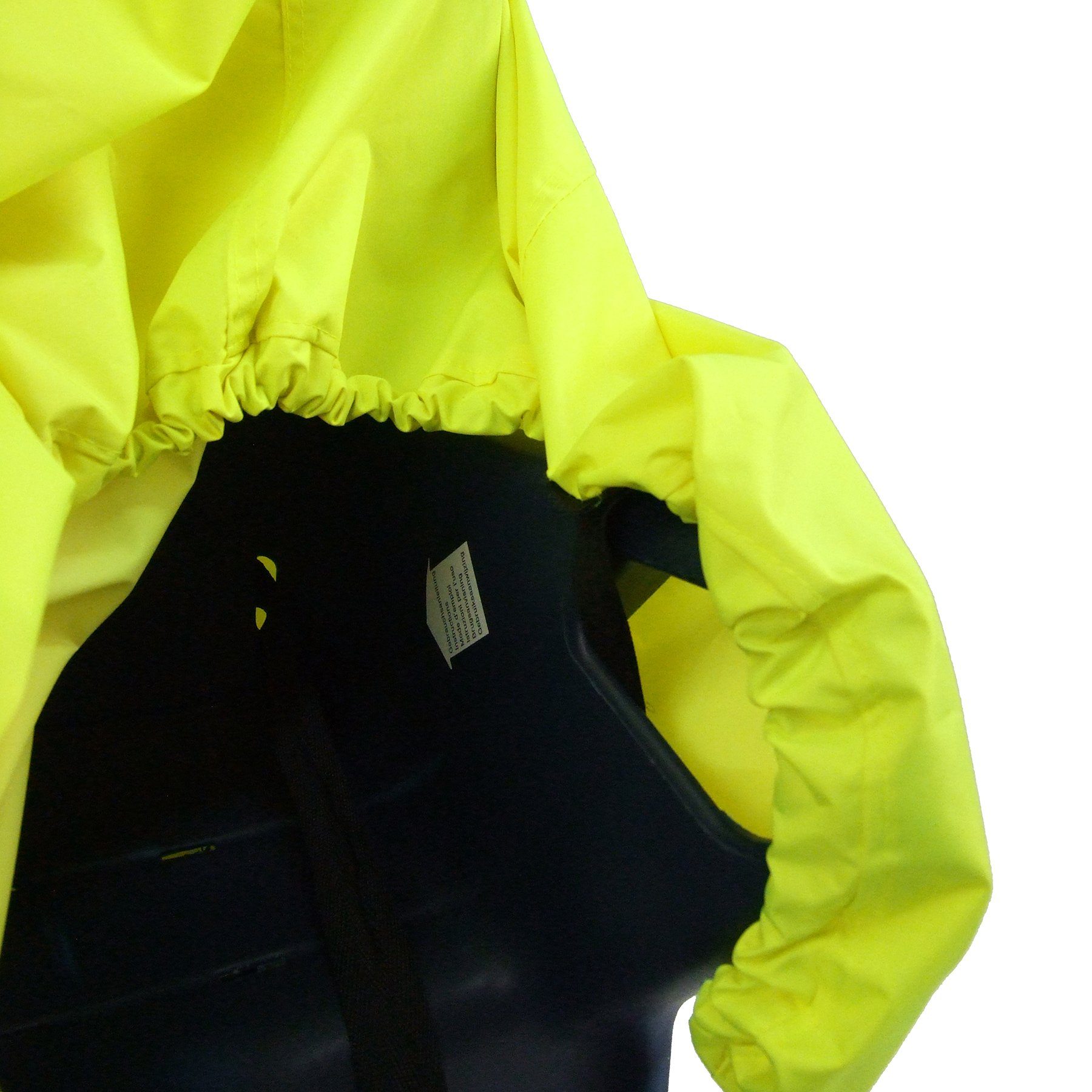 Regencape unter passt BambiniWelt Kapuze gelb Kinderfahrradsitz Kinderhelm die K. Reflektorstreifen, by für Rafael Regenponcho Fahrradkindersitz