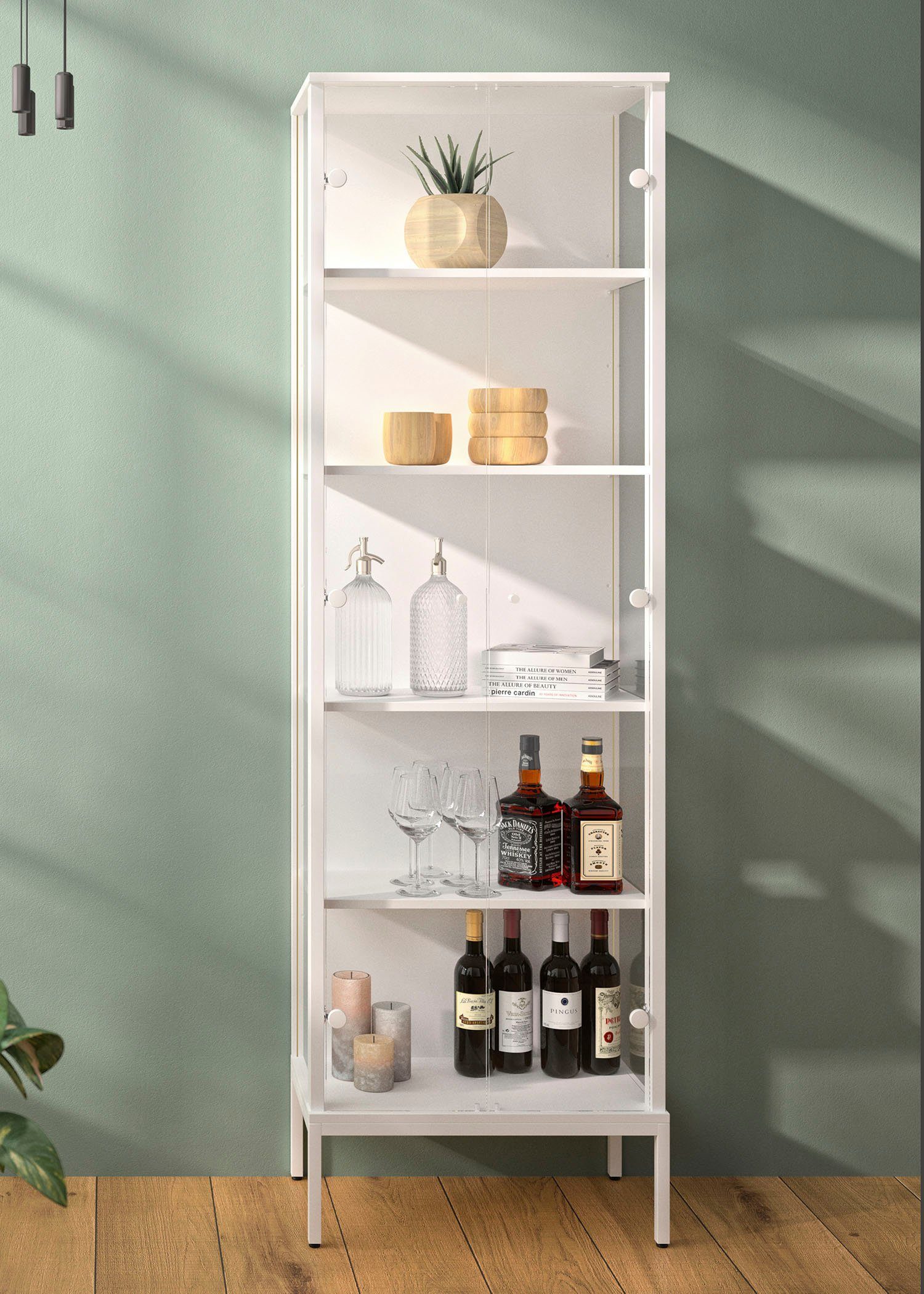 fif möbel Vitrine STEP (1-St) Standvitrine, Vitrinenschrank, Glasvitrine, S günstig online kaufen