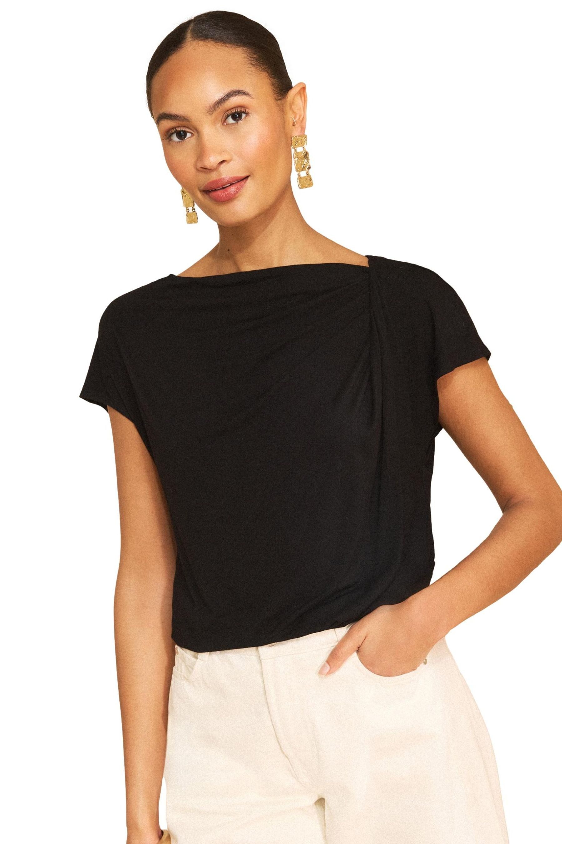 Shirttop Love & Roses drapiertes Jersey-Oberteil