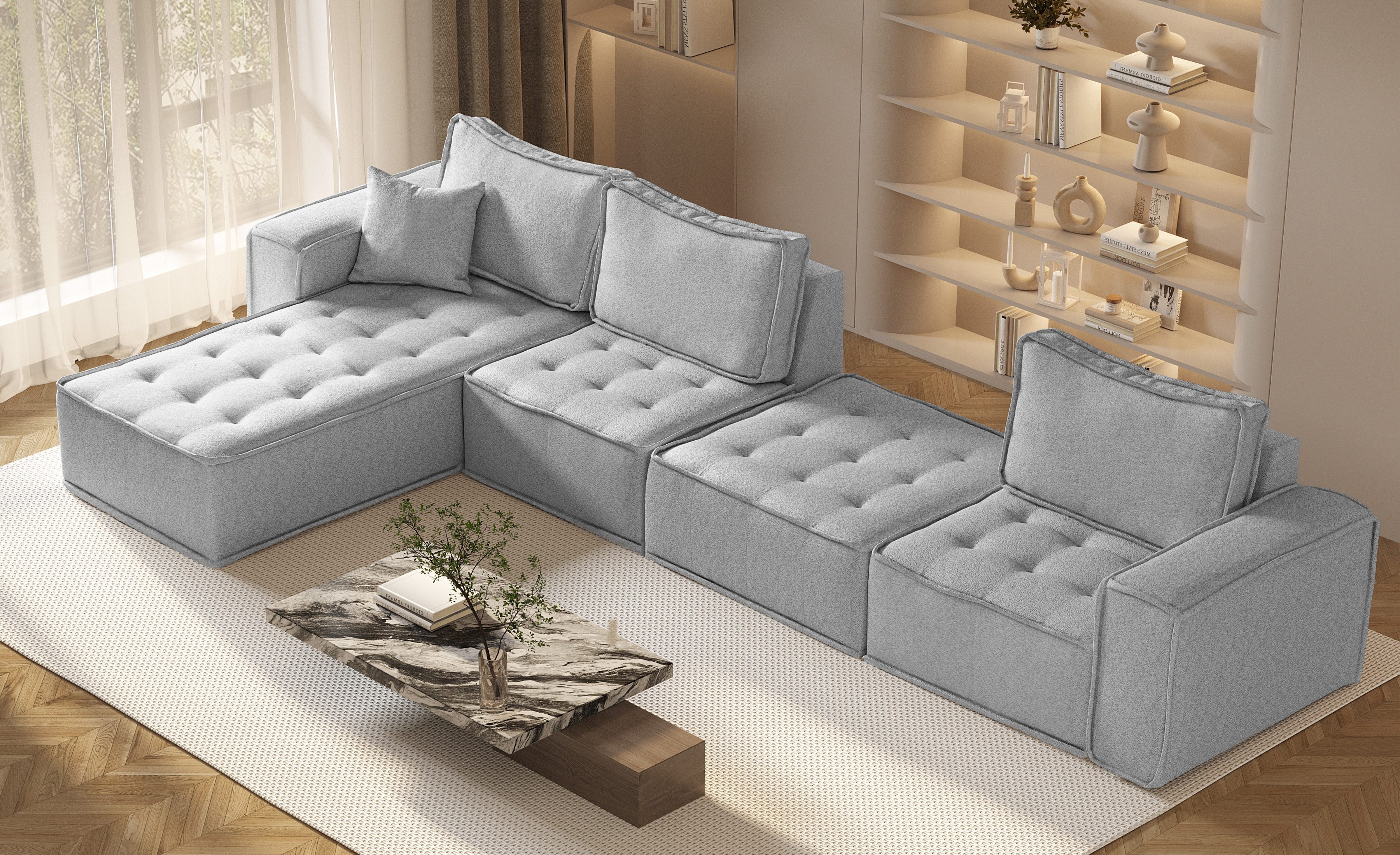 Kaiser Möbel Ecksofa Bohoo modulare Ecke günstig online kaufen