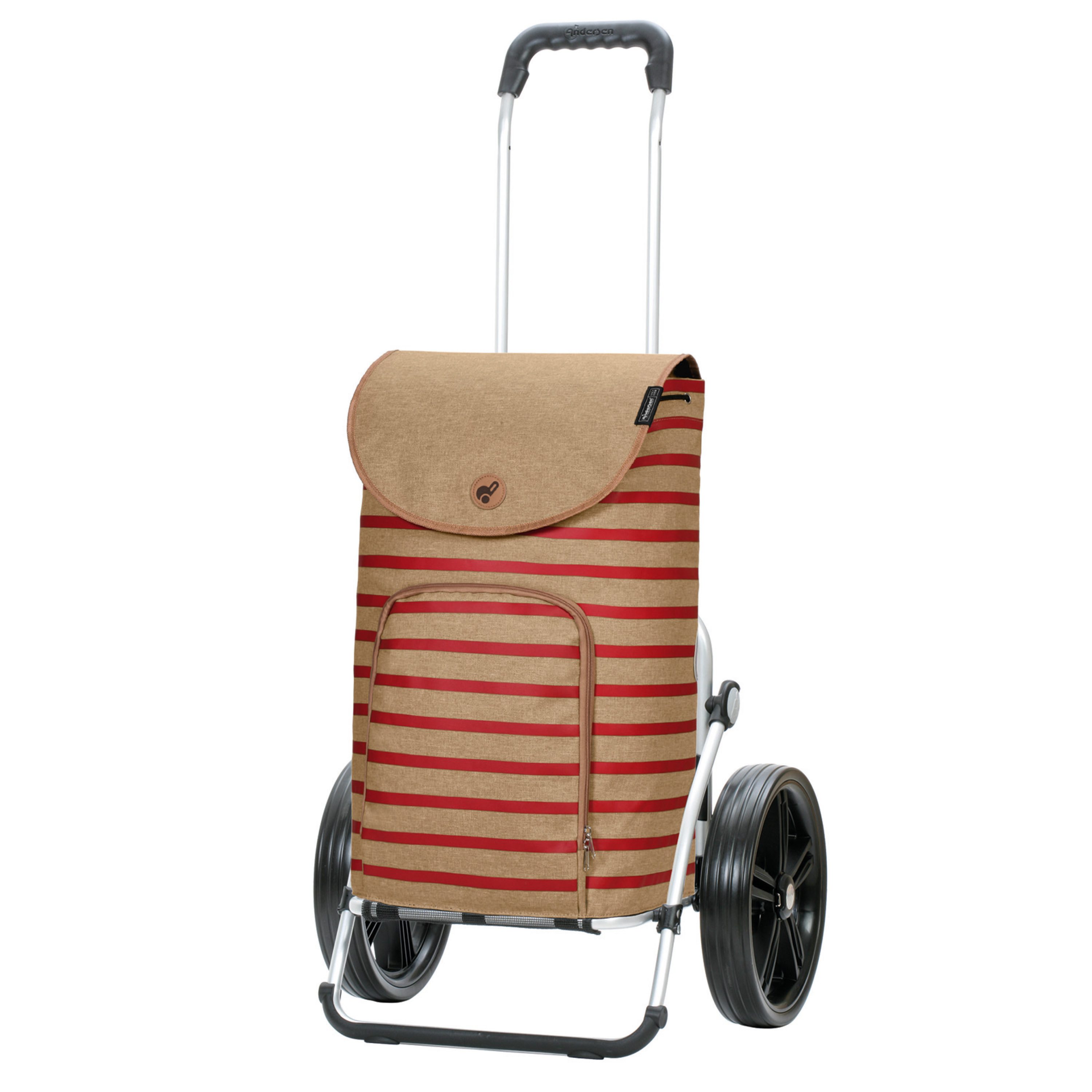Andersen Einkaufstrolley Royal Shopper Eske rot, klappbare Ladefläche, belastbar bis 50kg, wasserabweisend