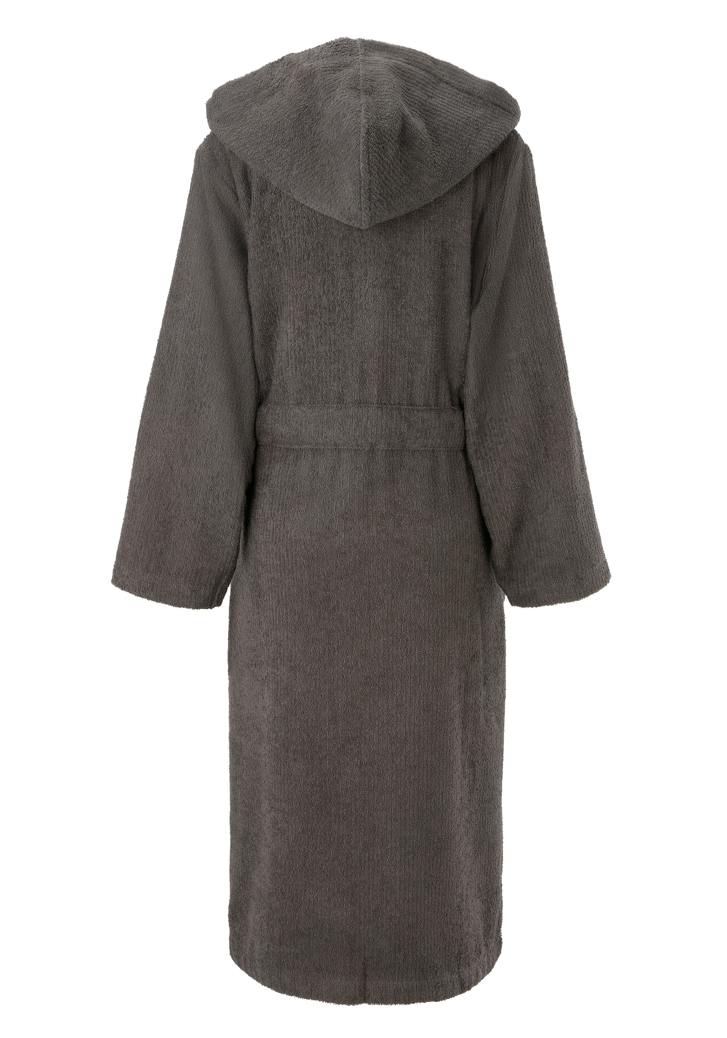 OTTO home Unisex-Bademantel Riva, für Damen & Herren, Standard & Premium Qualität, Langform, Walkfrottee, Kapuze, Gürtel, 100 % Baumwolle, Reise, Hotel, Sauna,  – Bild 5 von 5