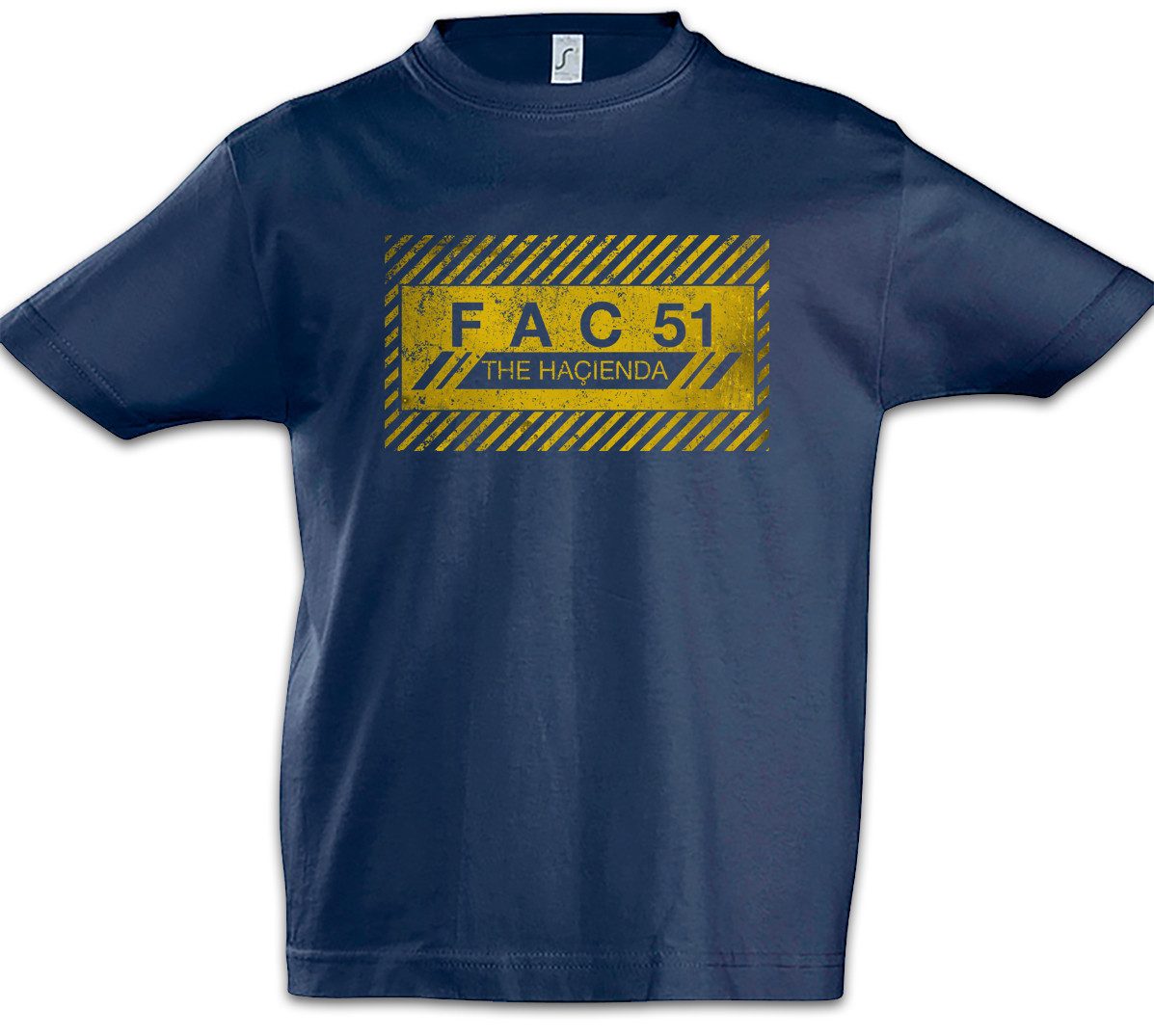 Urban Backwoods Print-Shirt Fac 51 The Hacienda I Kinder T-Shirt Fac51 New Joy Order Division Club (1-tlg) Wave Techno Factory Records