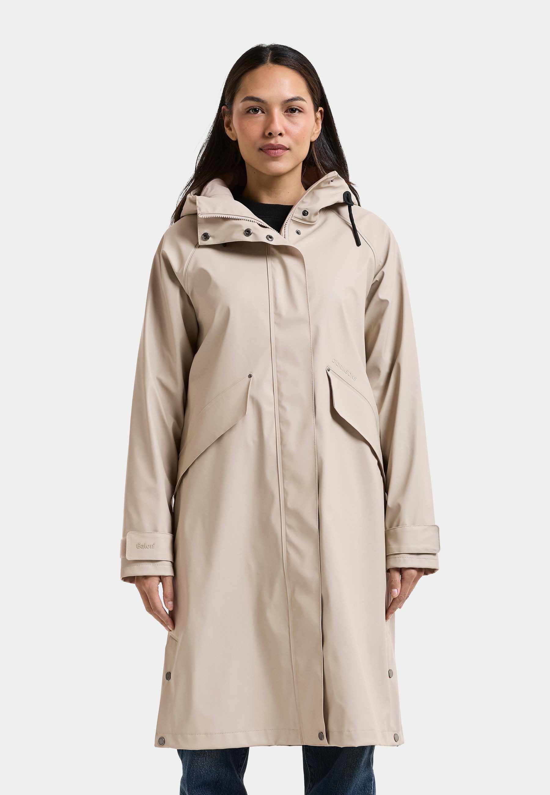 Didriksons Regenmantel Melinda Parka mit Kapuze mit Taschen