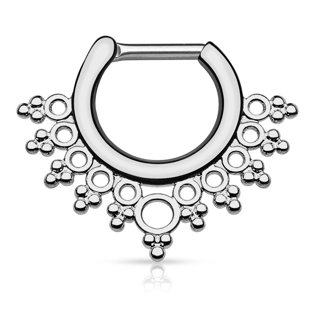 Piersando Titan Piercing Ring Clicker | Scharnierring Für Septum, Nase, Ohr