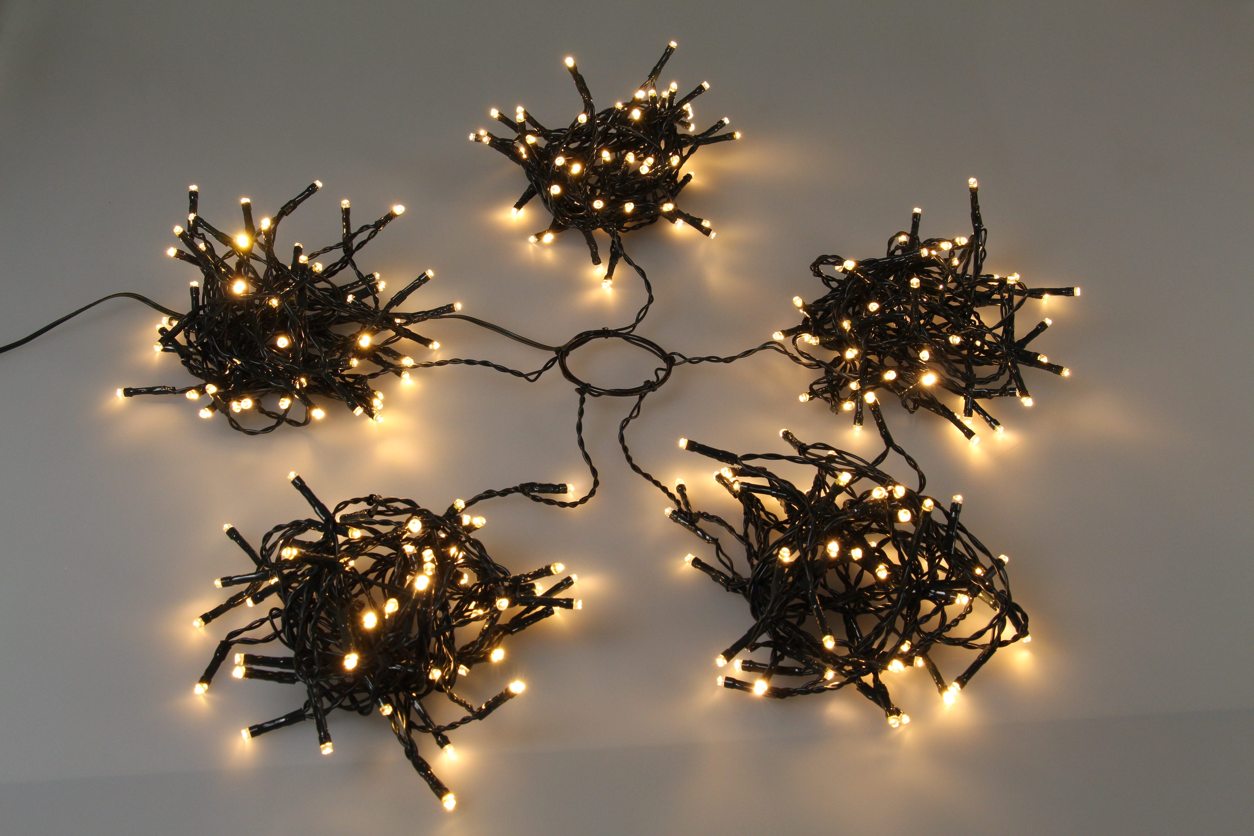 Luxform LED-Baummantel Lichterkette LED mit Ring für Weihnachtsbaum Christbaum 145 LED, mit Ring