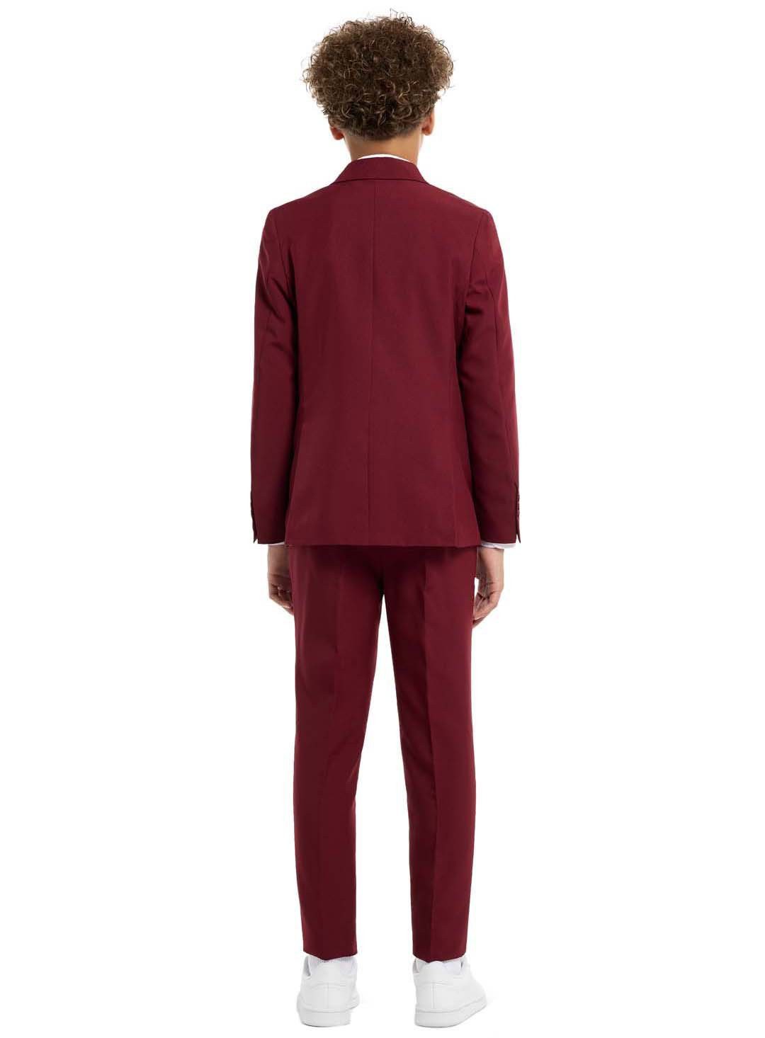 Opposuits Partyanzug Blazing Burgundy Anzug für Jugendliche, Der Style! Das dunkle Bordeaux! Einfach umwerfend!
