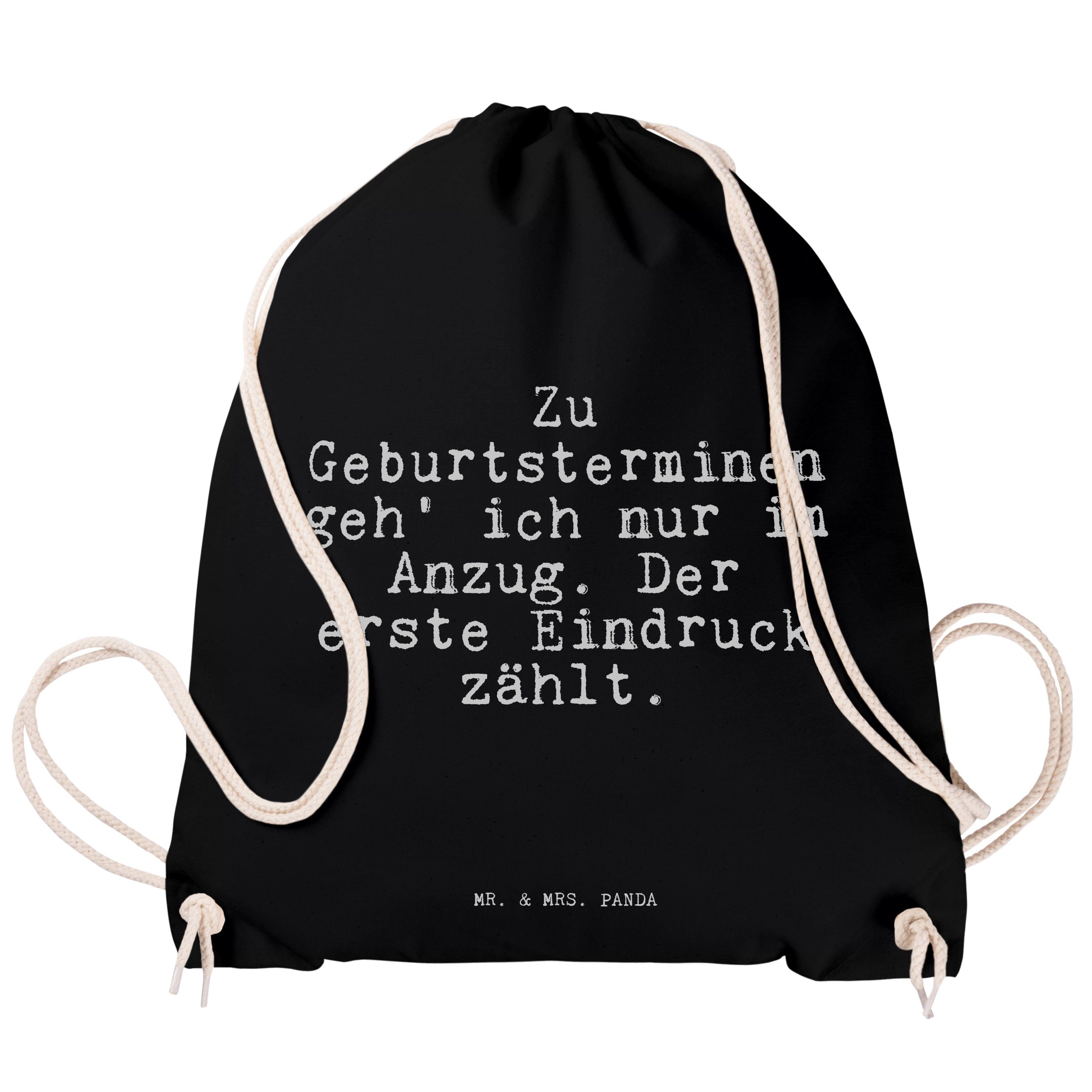 Mr. & Mrs. - We - Zitate, Geburtsterminen geh' Baby, Panda ich... Sporttasche Geschenk, Zu (1-tlg) Schwarz