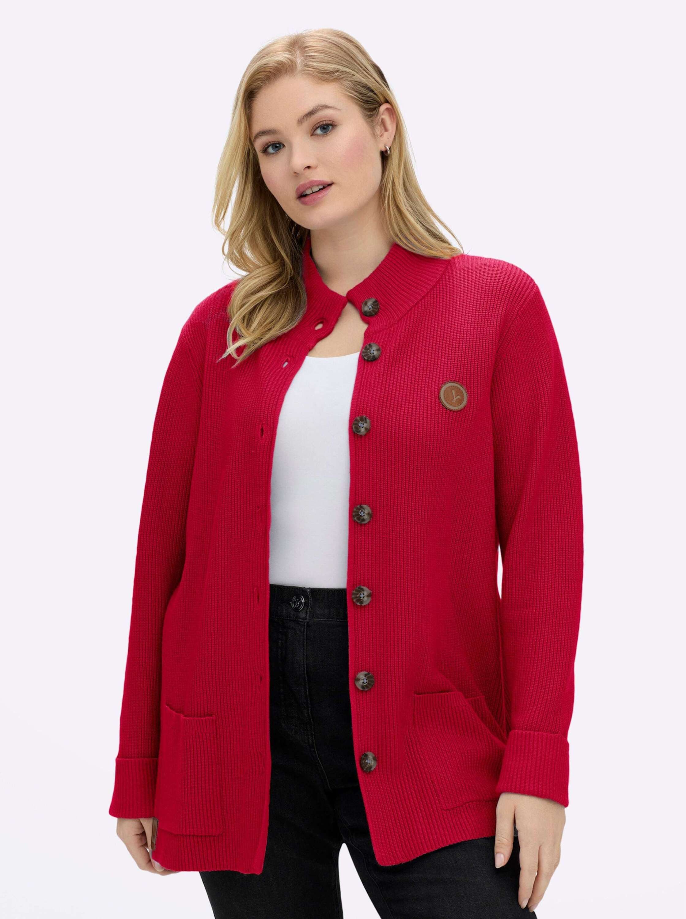 Witt Strickjacke Strickjacke Langarm Rippoptik