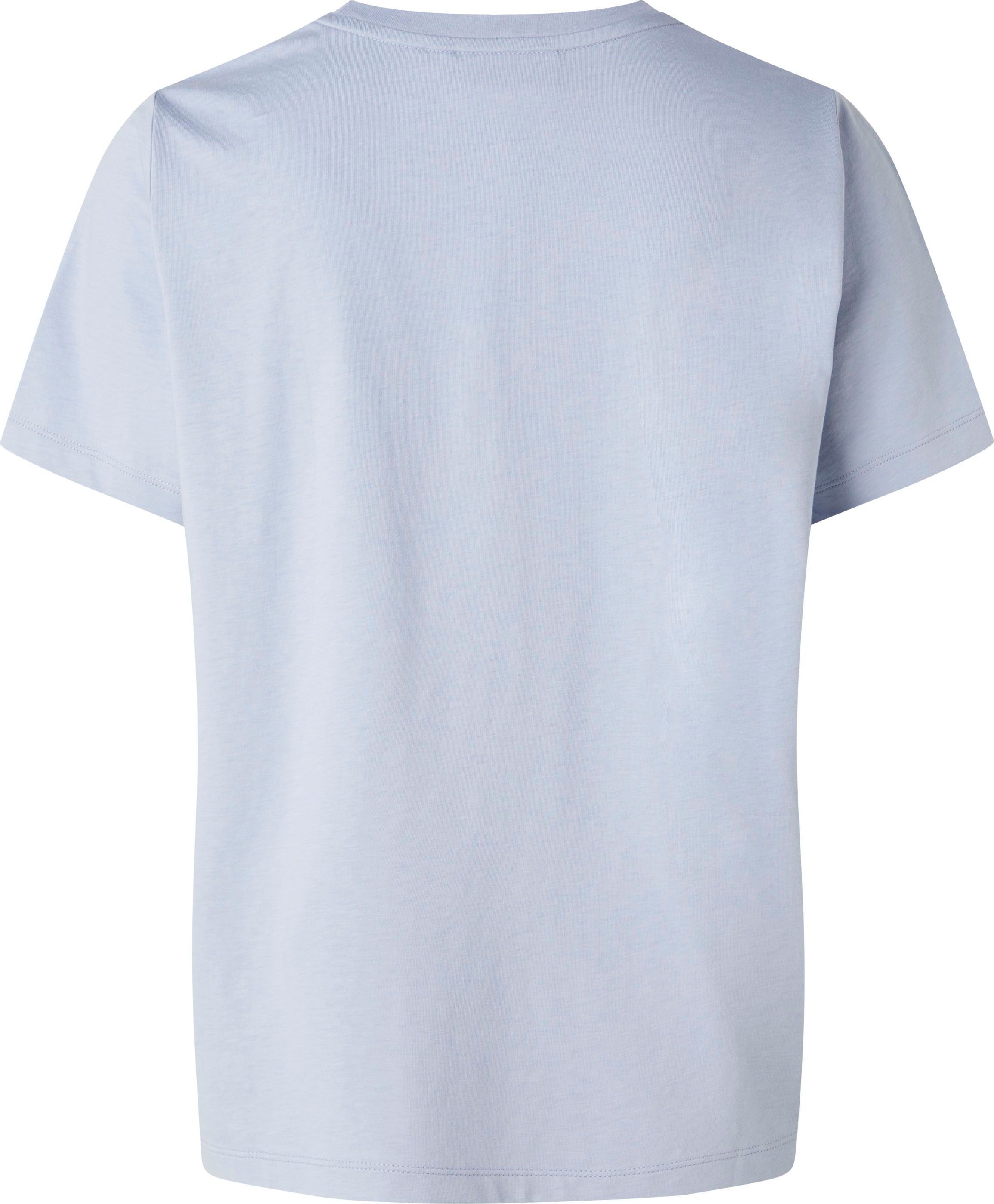 T-Shirt T-SHIRT Calvin aus hellblau MICRO Baumwolle LOGO Klein reiner