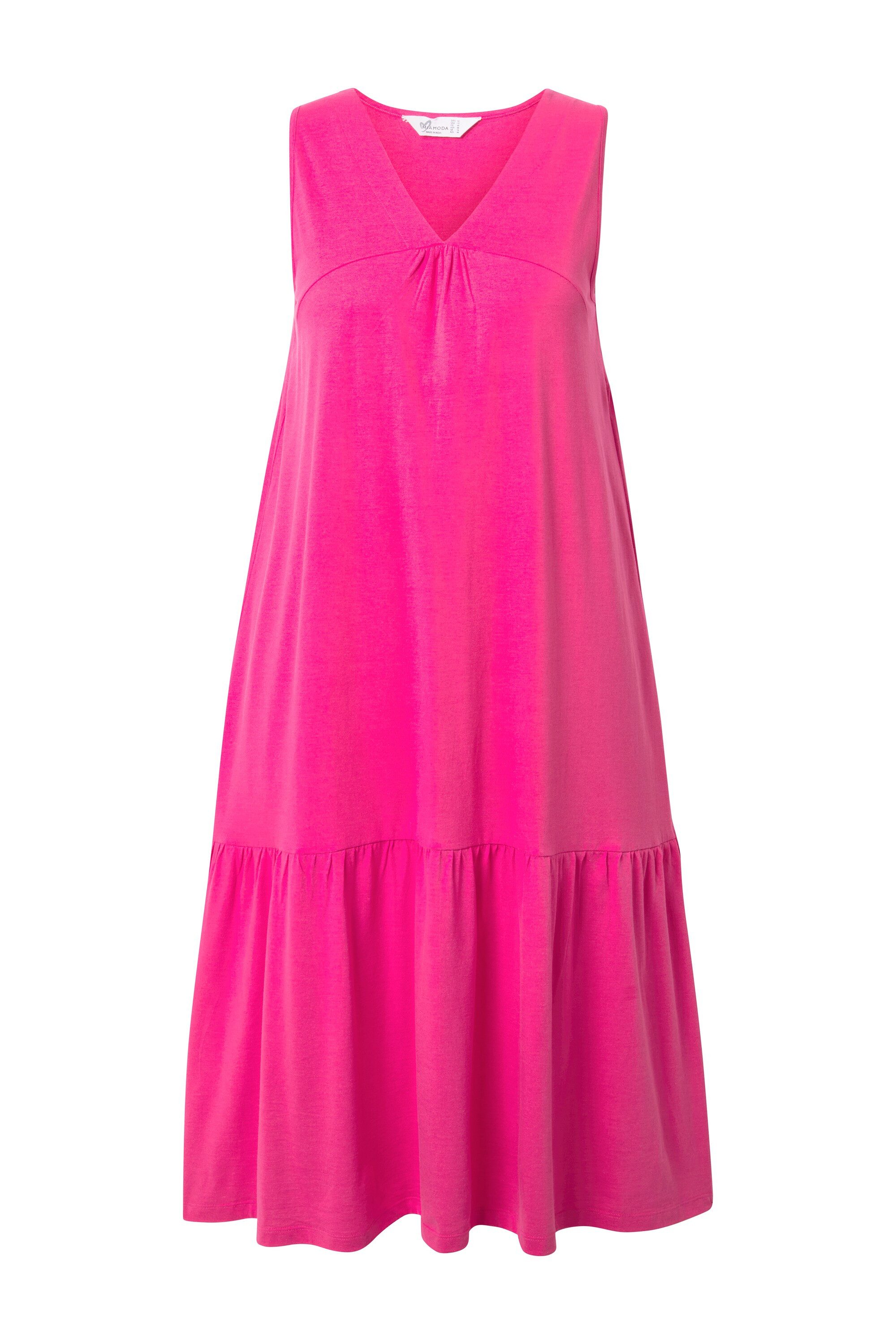 MIAMODA Jerseykleid Midikleid A-Linie Cupromix-Jersey Saumvolant günstig online kaufen