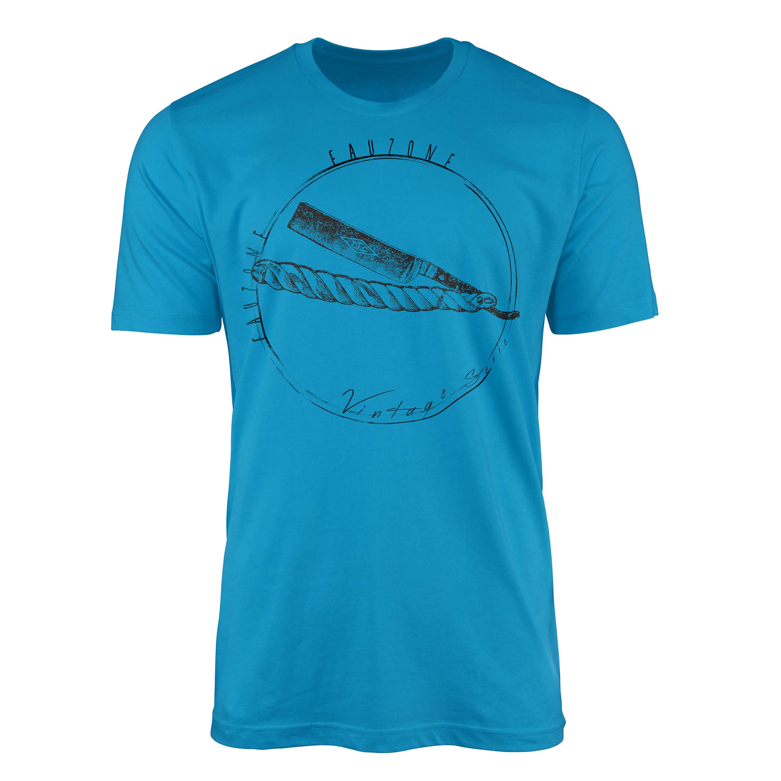 Sinus Art T-Shirt Vintage Herren T-Shirt Rasierklinge Atoll