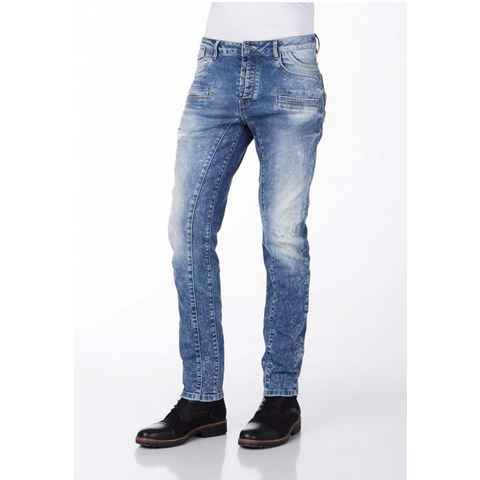 Cipo & Baxx Röhrenjeans mit Acid Wash in Slim Fit