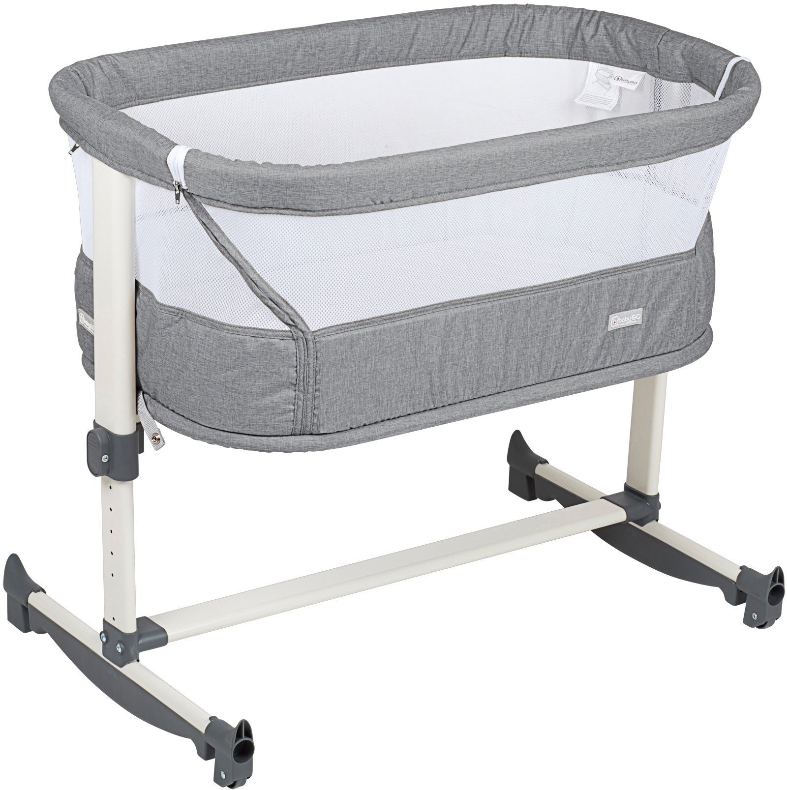 BabyGo Beistellbett Vivaldi, grey