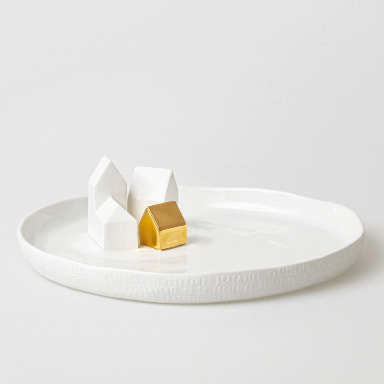 Räder Design Teller Dekoteller Winterlandschaft aus Porzellan "Häuser" von räder design -