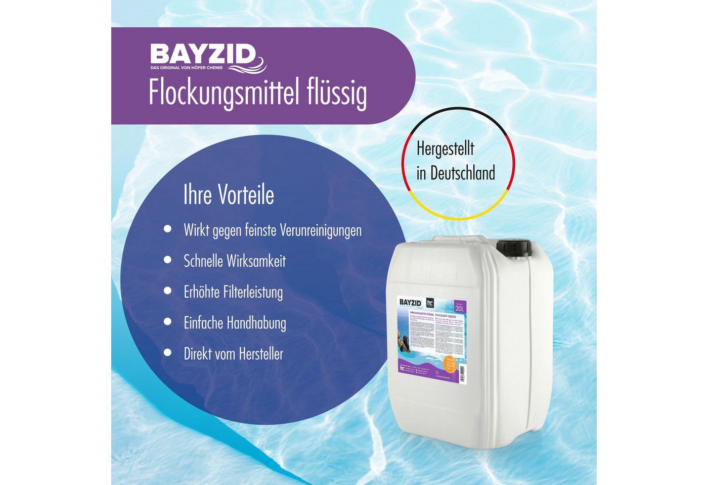 Thumbnail - Höfer Chemie GmbH Poolpflege 20 L BAYZID® Flockungsmittel flüssig