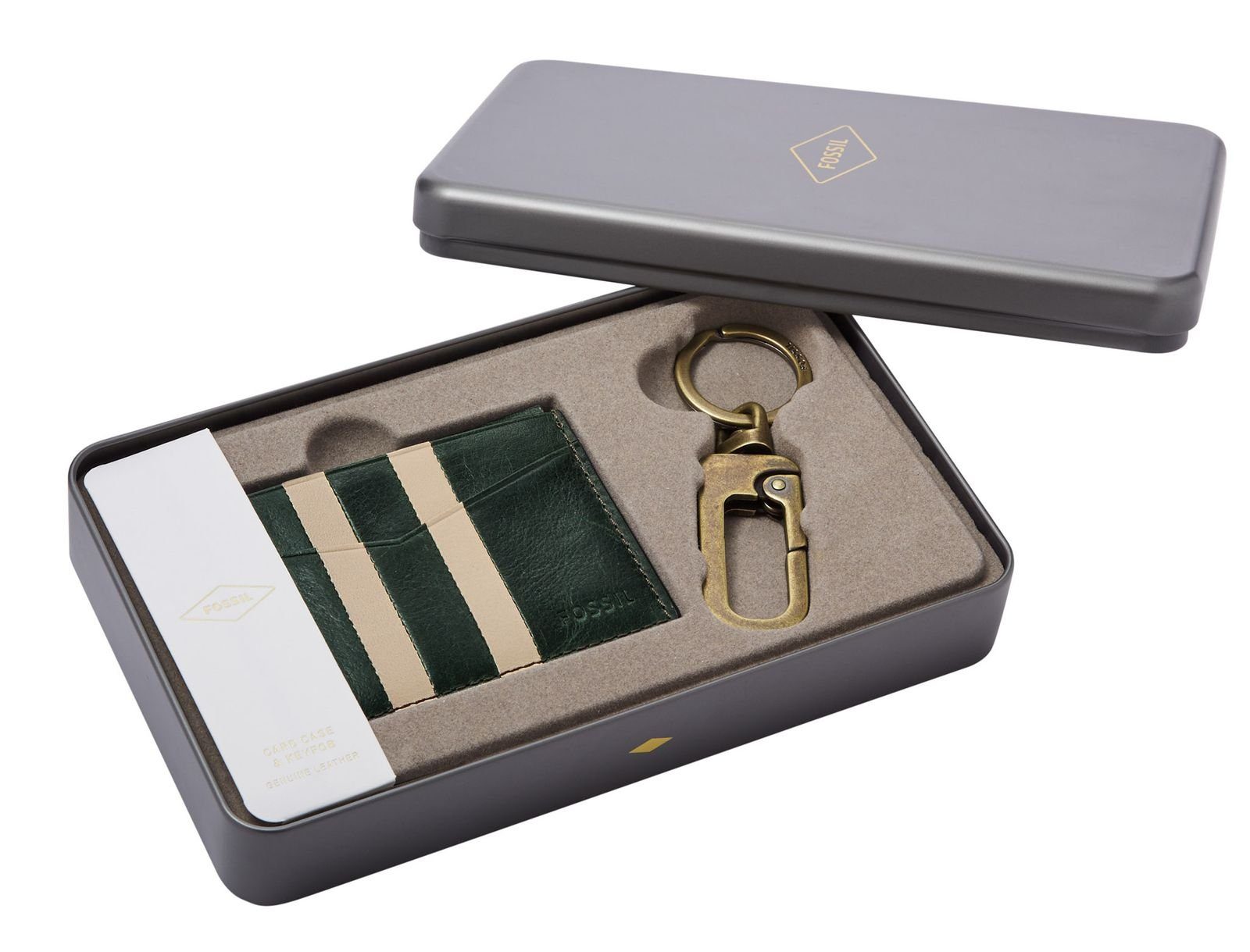 Fossil Kartenetui (Set, 2-tlg), aus echtem Leder