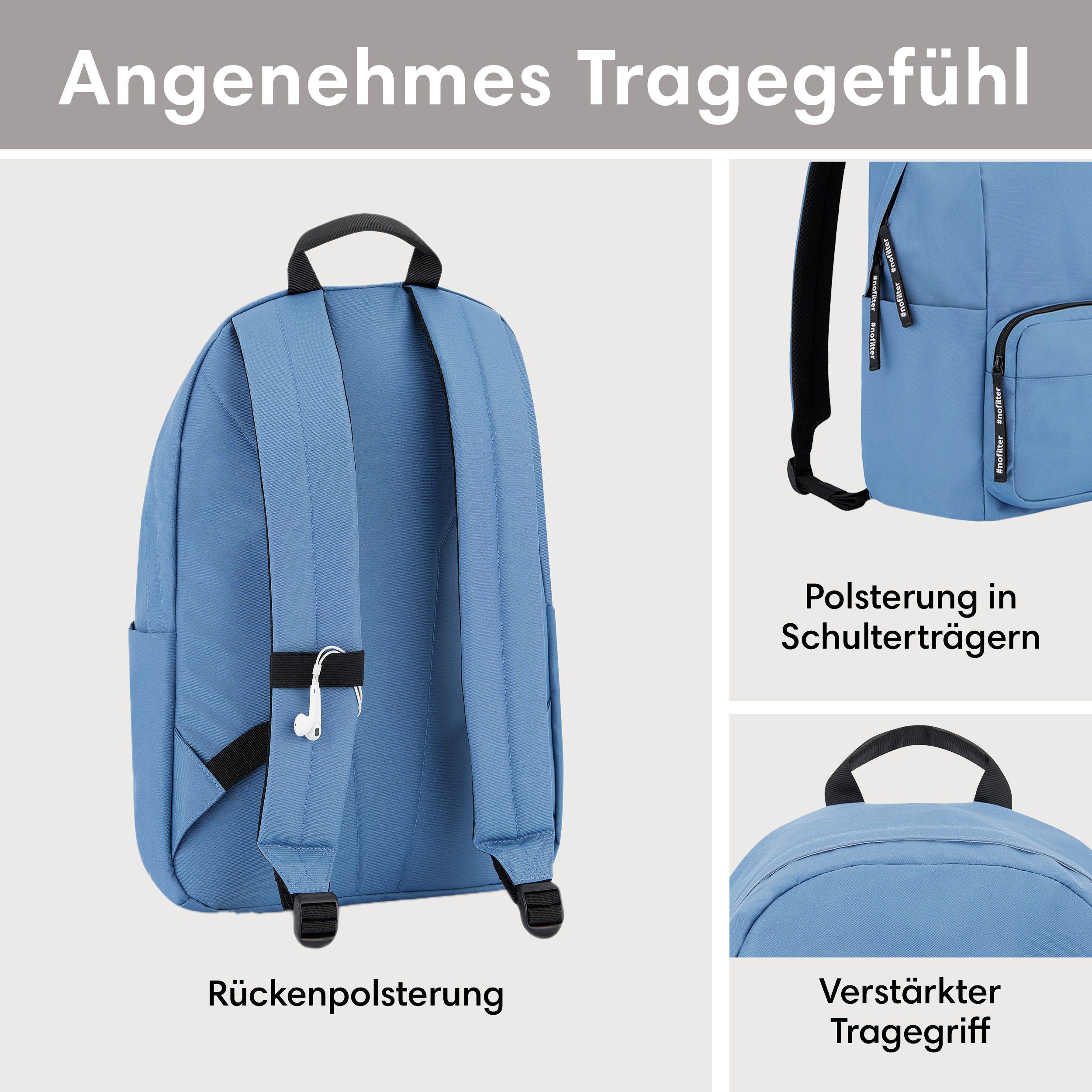 LARKSON Schulrucksack No 3 Rucksack Schule Mädchen Jungen Teenager (1-tlg), Seitentasche, Laptopfach, Wasserabweisend – Bild 5 von 5