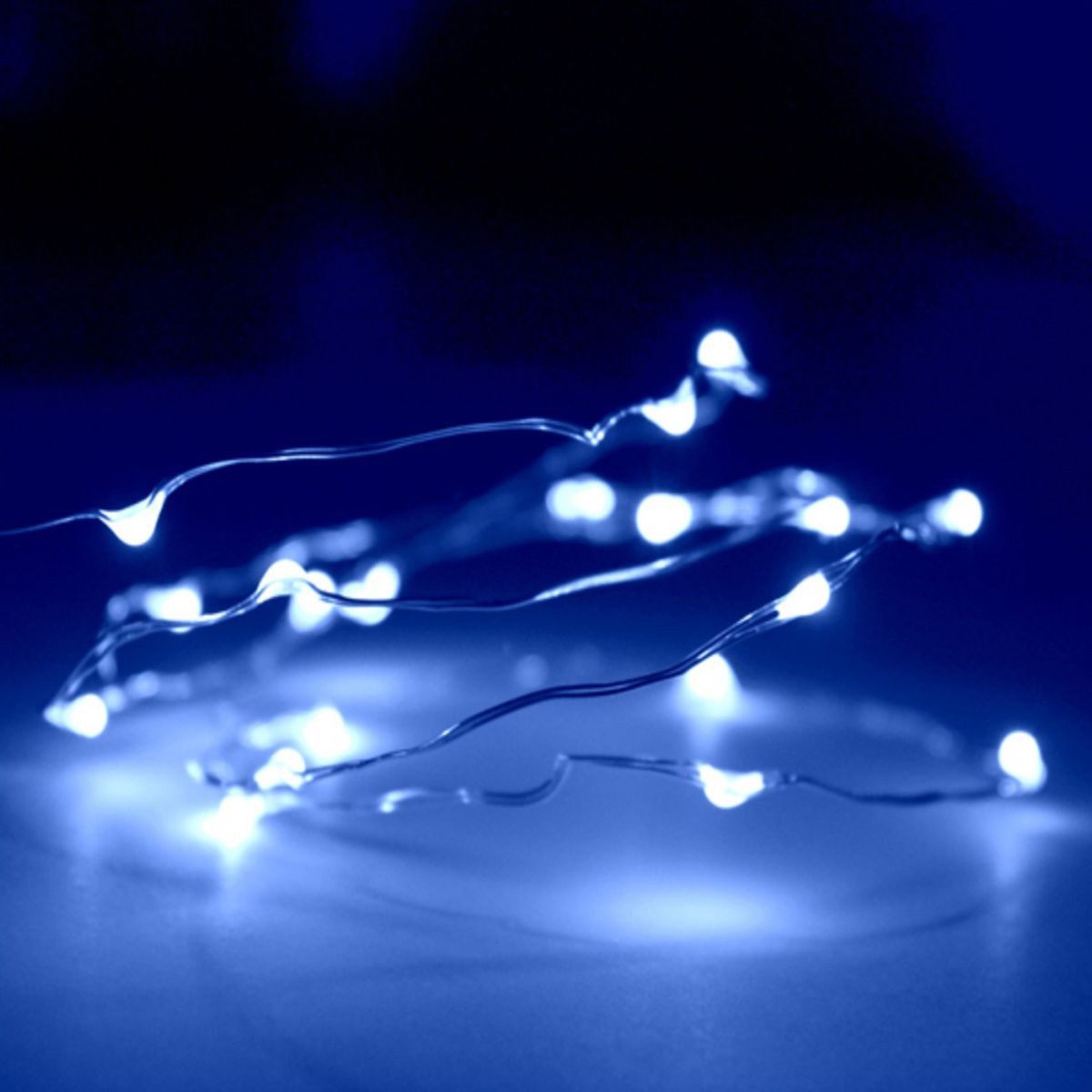 Linder Lichterkette LED Lichterkette Batterie 10 20 30 50 100 kaltweiß Wasserlichterkette, für Innenräume