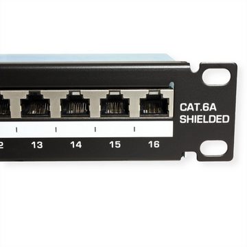 Trendnet TC-P16C6AS Patch Panel Netzwerk-Panel (bestückt, 16 Ports, 16-Port Cat6a geschirmt)