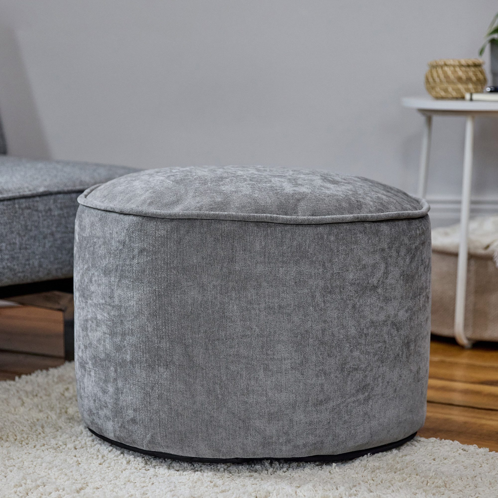 icon Pouf XL aus Chenille „Milano“, mit Füllung
