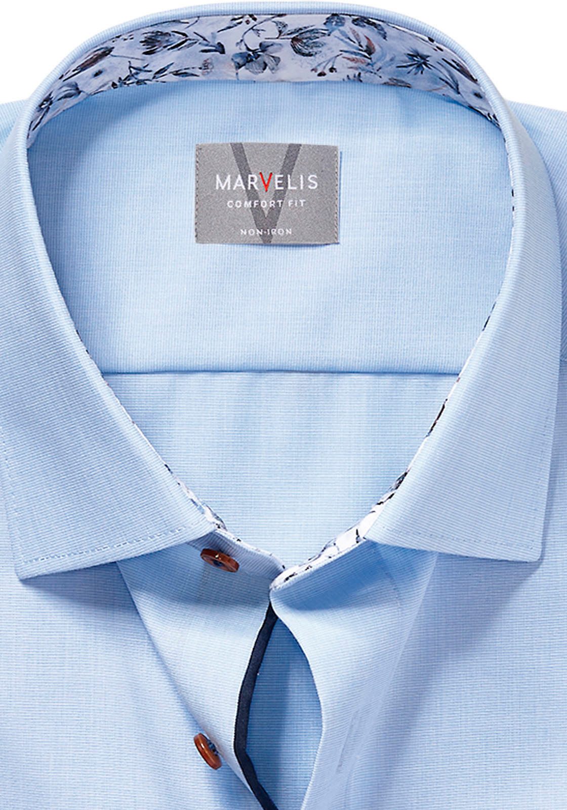 MARVELIS Langarmhemd Lucky comfort fit, bügelfrei, Businesshemd
