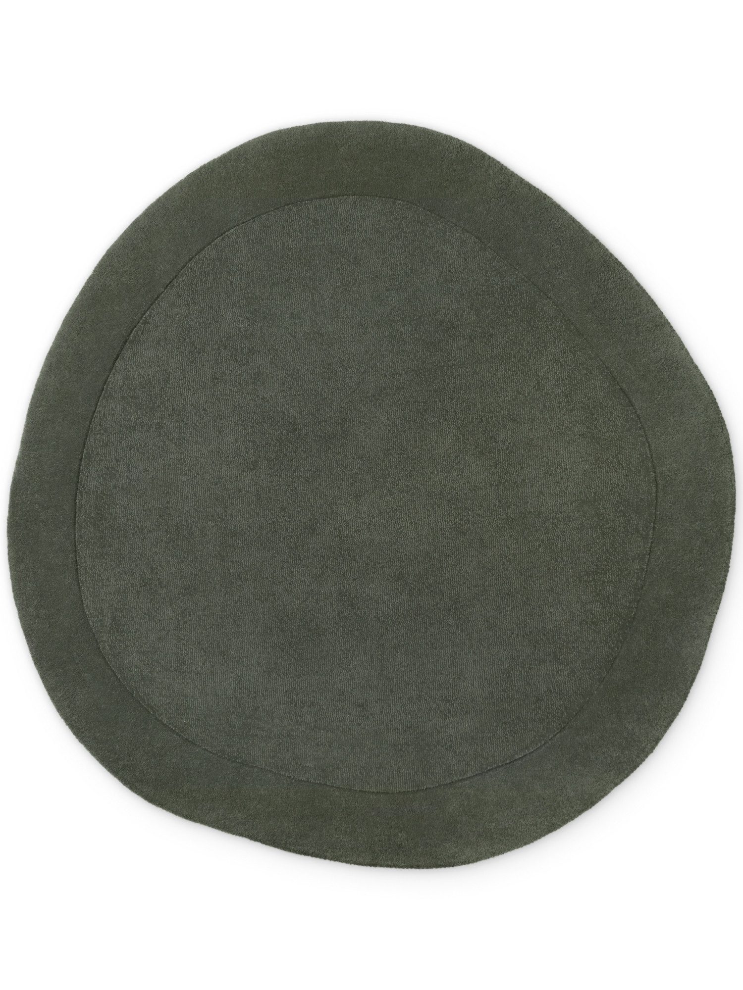 Villeroy & Boch Teppich Wollteppich Kivi, rund, Höhe: 17 mm, Handgewebt, Wolle, Bordüre, Einfarbig, Läufer, Wohnzimmer, Organisch – Bild 3 von 5